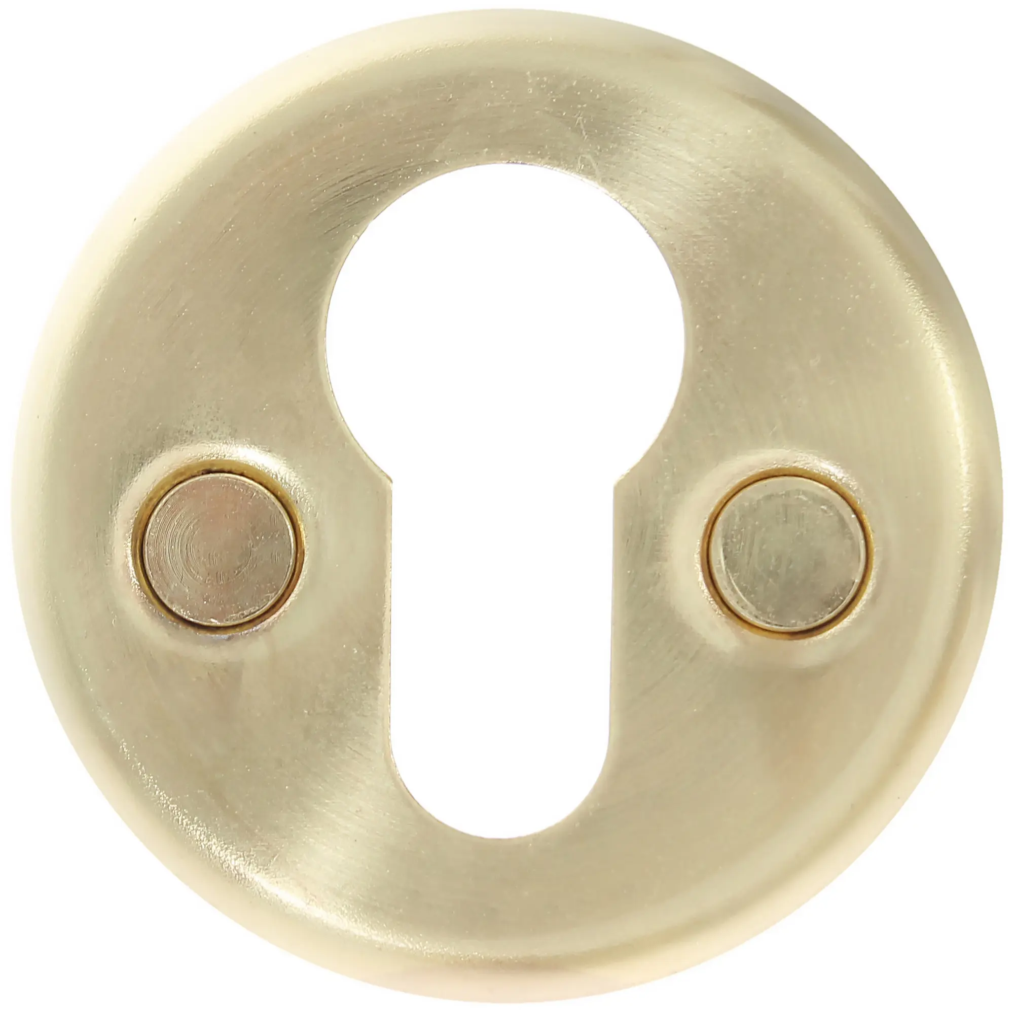 Накладка дверная для финских дверей Фабрика замков под цилиндр Е 002 алюминий цвет матовое золото 2 шт.