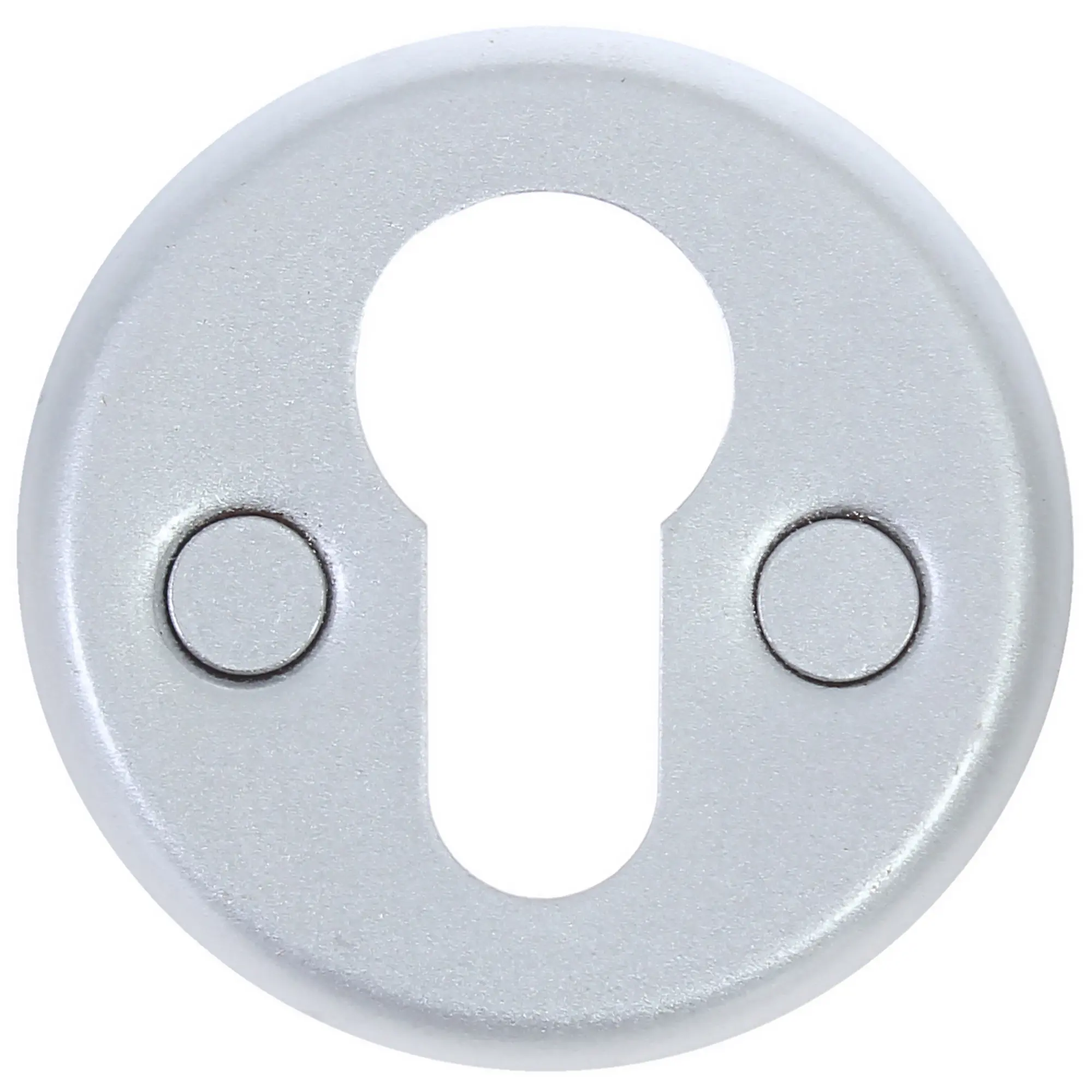 Накладка дверная для финских дверей Фабрика замков под цилиндр Е 002 алюминий цвет матовый хром 2 шт.