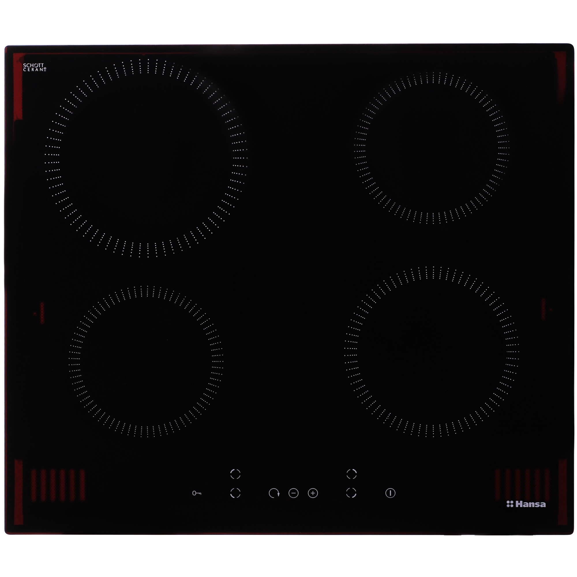 Изображение товара Индукционная варочная панель HANSA BHI68320 4 конфорки черный 59x52 см