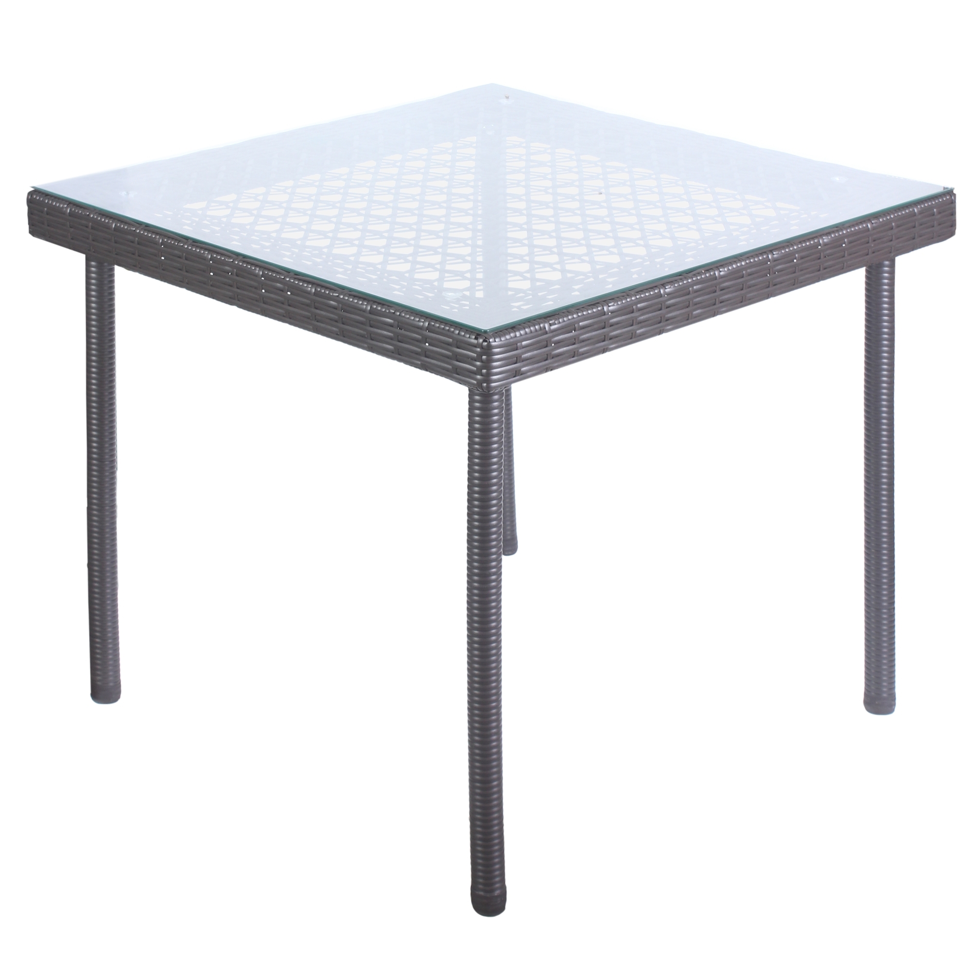 Изображение товара Стол садовый обеденный Орфей 76х90 см стекло сталь серый GREENGARD