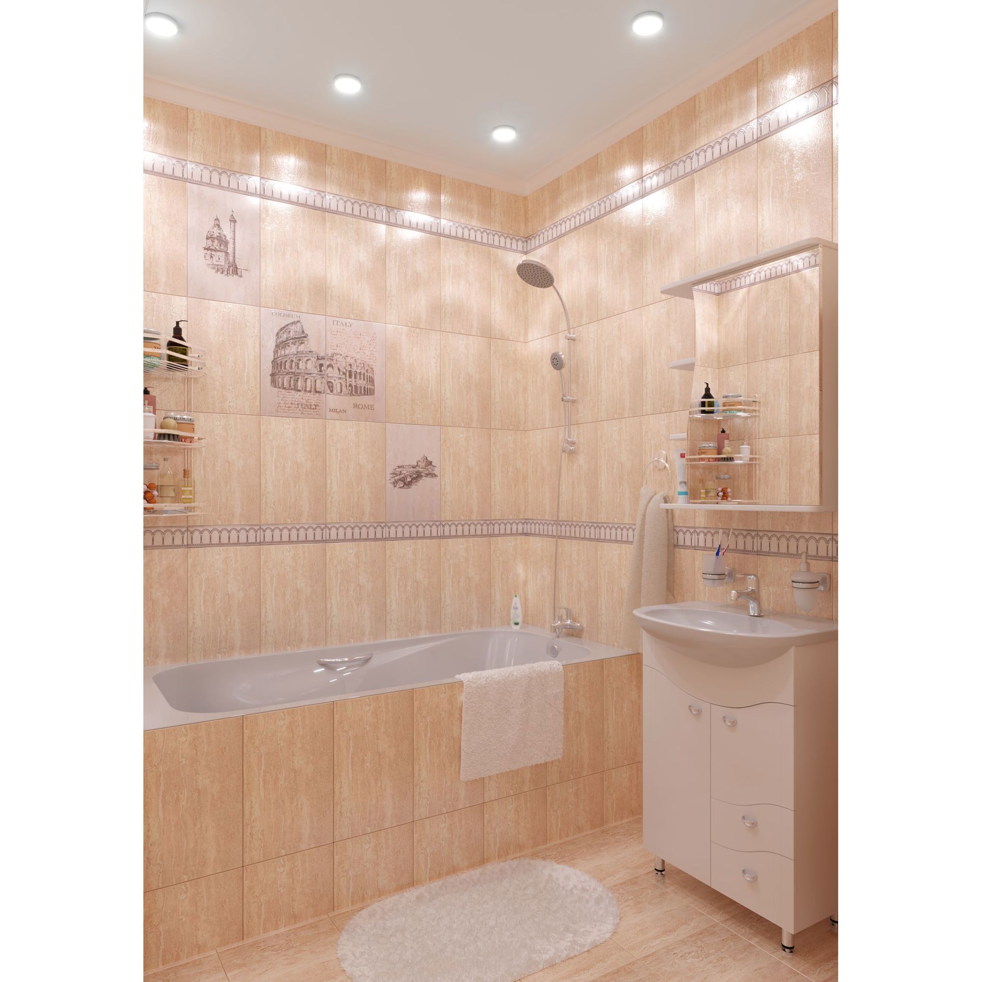 Изображение товара Напольная керамическая плитка Efes beige 30x30 см для ванны и кухни