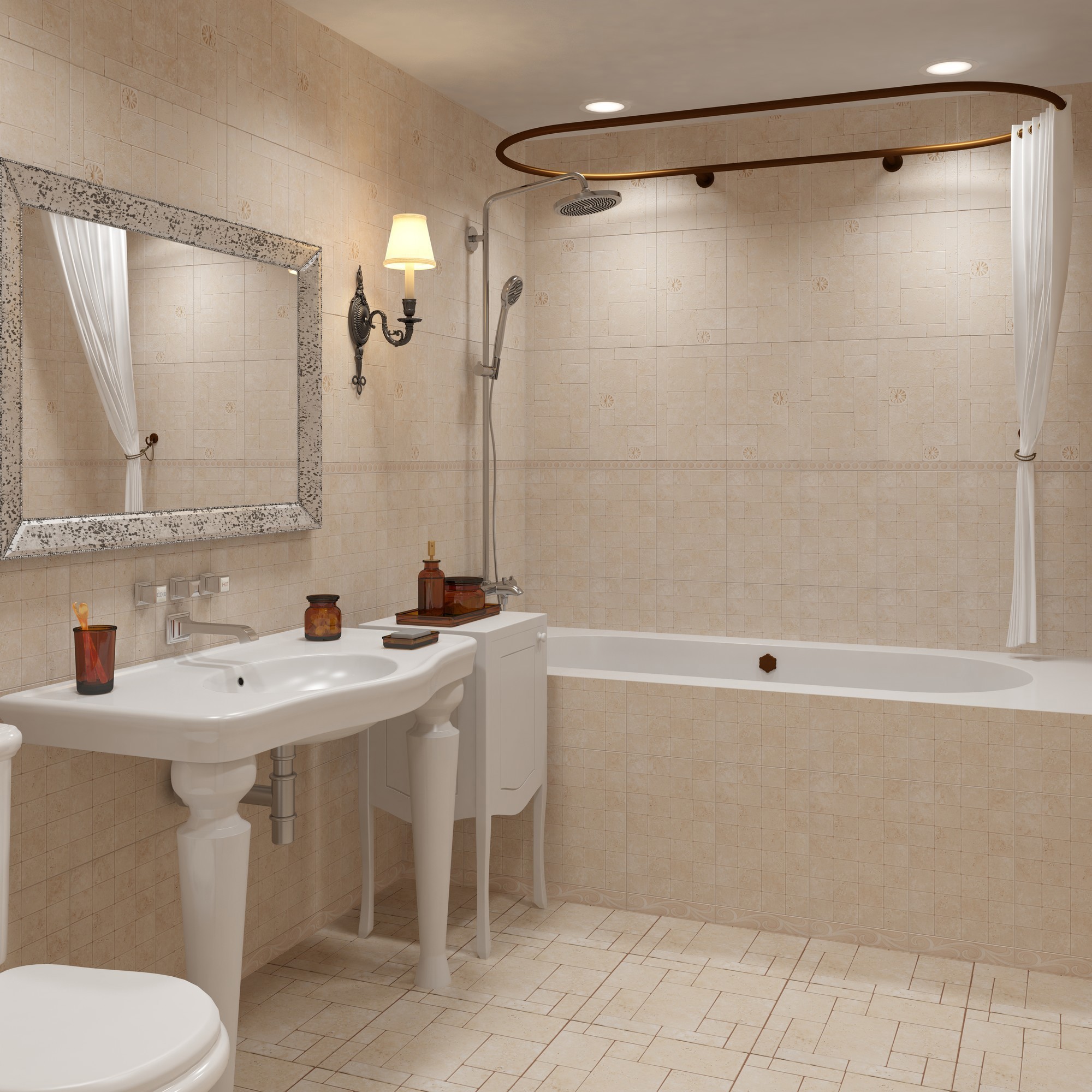 Изображение товара Плитка настенная Bohemia Mosaic Mix Cream, 25x40 см, 1 м2