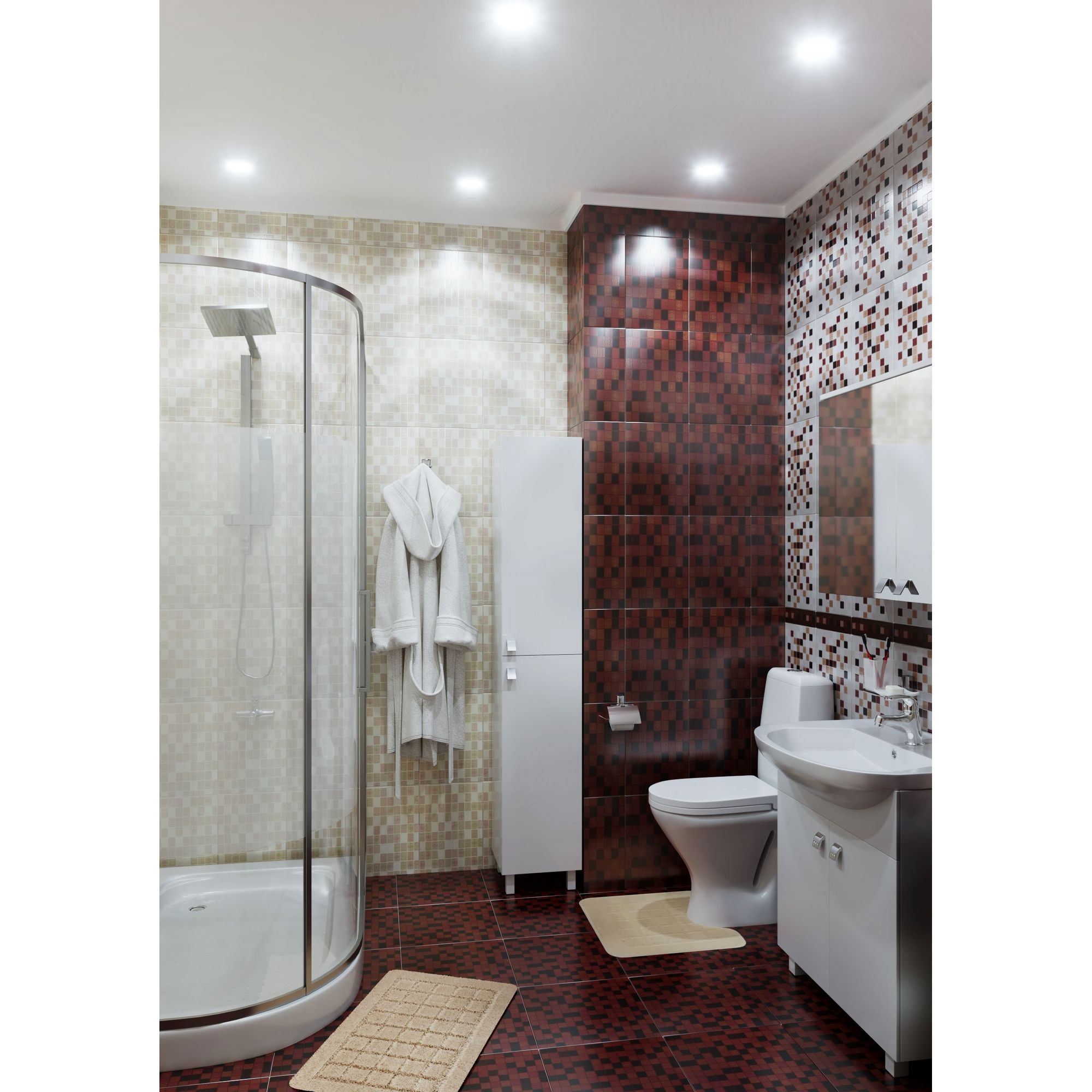 Изображение товара Плитка настенная Arabesque, цвет коричневый, 20х25 см, 1 м2