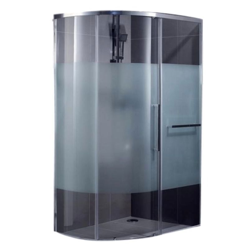 Изображение товара Душевой уголок Sensea Purity правый угол 80х120 см хромированный профиль тонированное стекло распашной