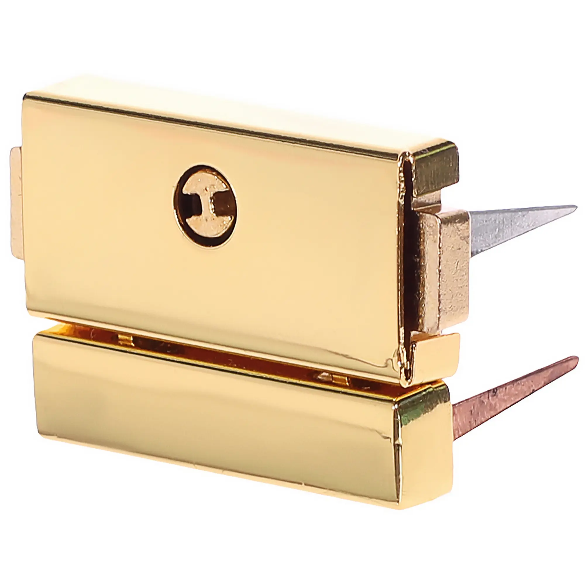 Замок нажимной 25x32 мм, цвет золото