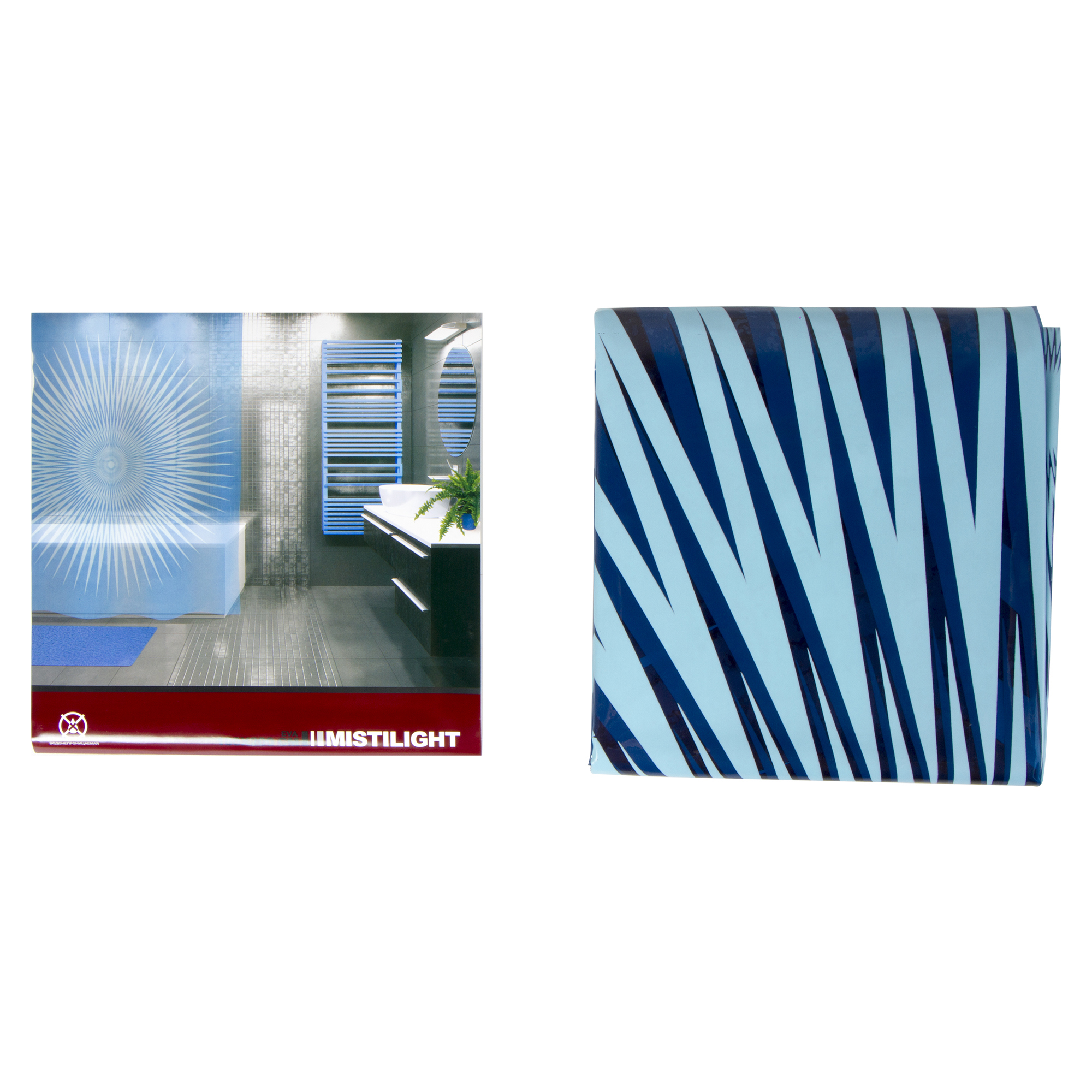 Изображение товара Штора для ванны Mistilight, 180х200 см, полиэтилен, цвет синий