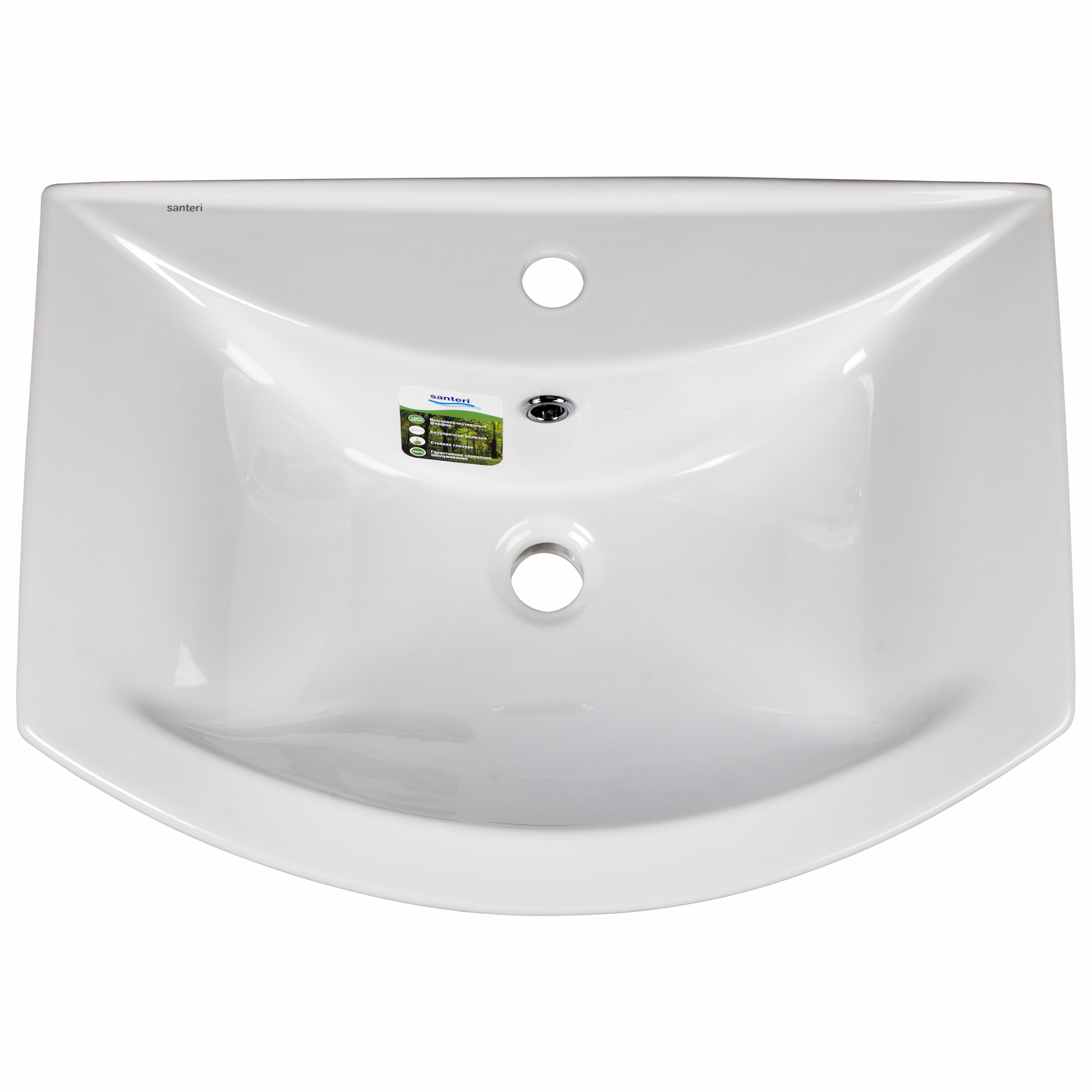 Изображение товара Раковина "Престиж", для тумбы, прямоугольная, 60х44х25 см, фаянс, цвет белый