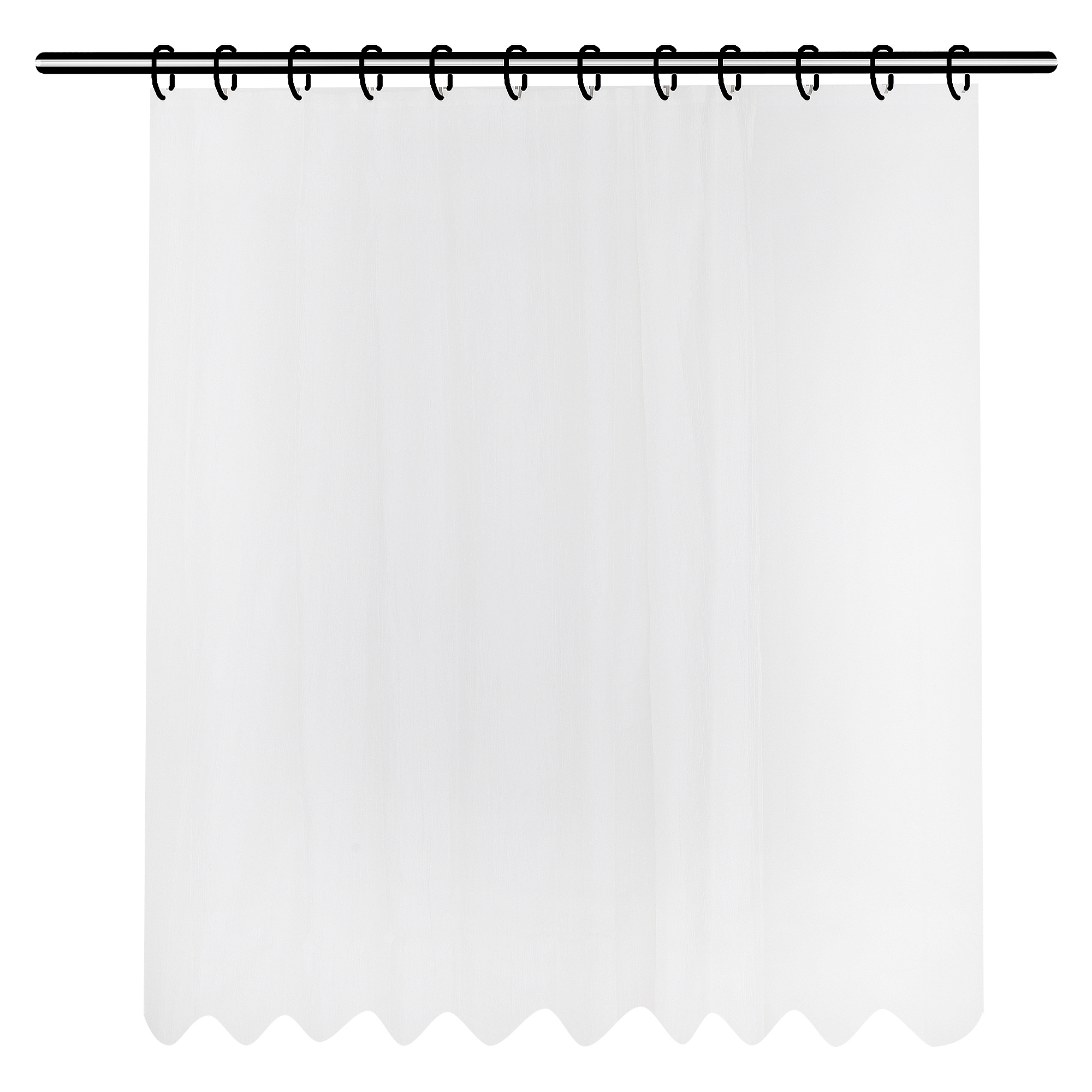 Изображение товара Штора для ванны Bath Plus Органза, 180x200 см, полиэстер, цвет белый