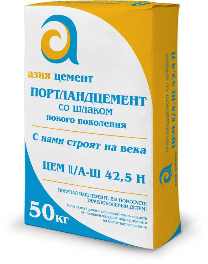 Изображение товара Цемент М500 АЗИЯ ЦЕМЕНТ 42.5 Н для прочных конструкций 50 кг