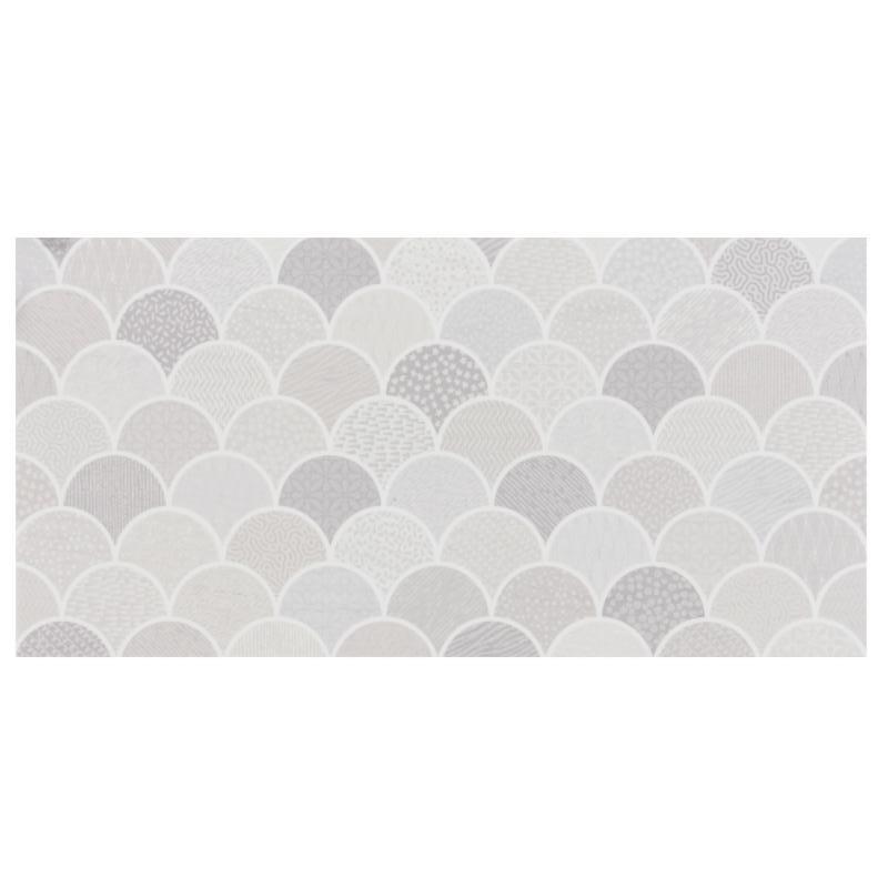 Изображение товара Настенная керамическая плитка Сноувинд 20х40 см серого цвета для ванной комнаты