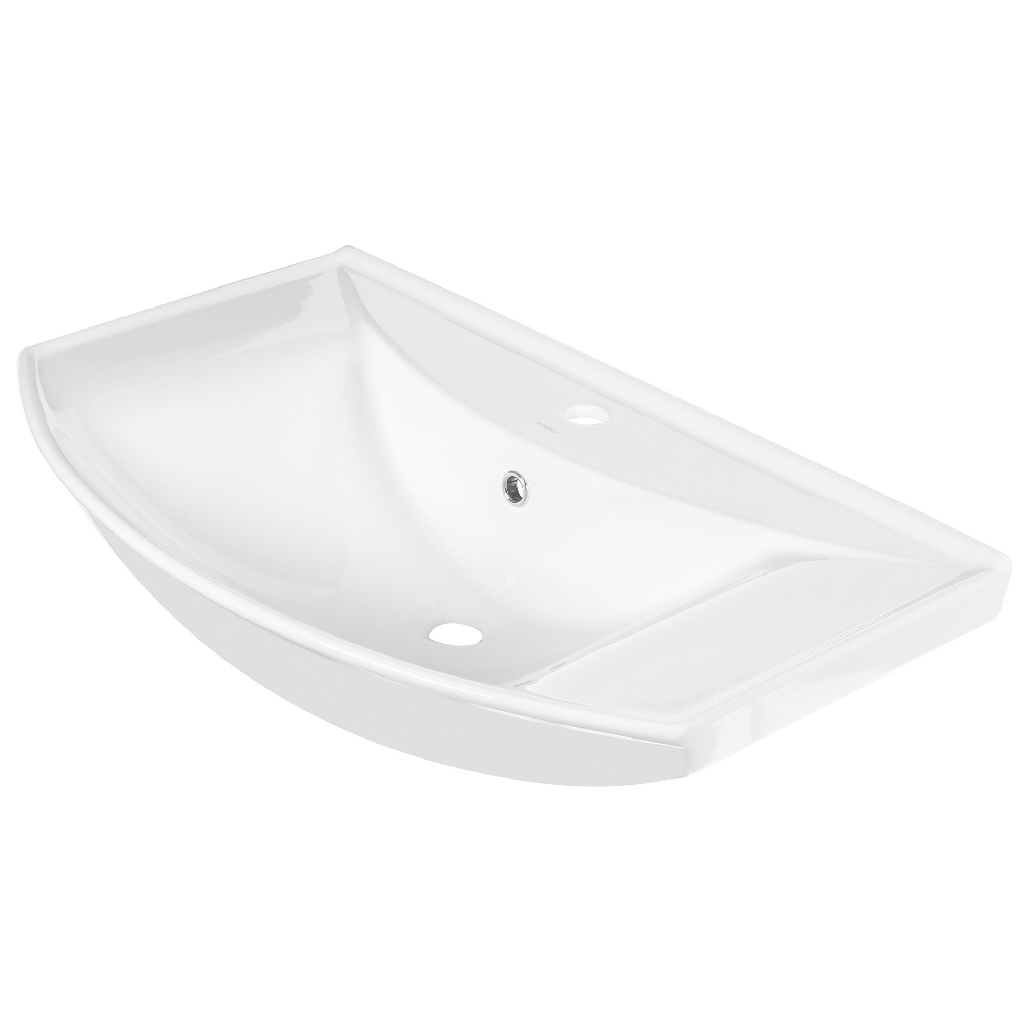 Изображение товара Раковина мебельная Kirovit Стиль 75 из фарфора для ванной белая