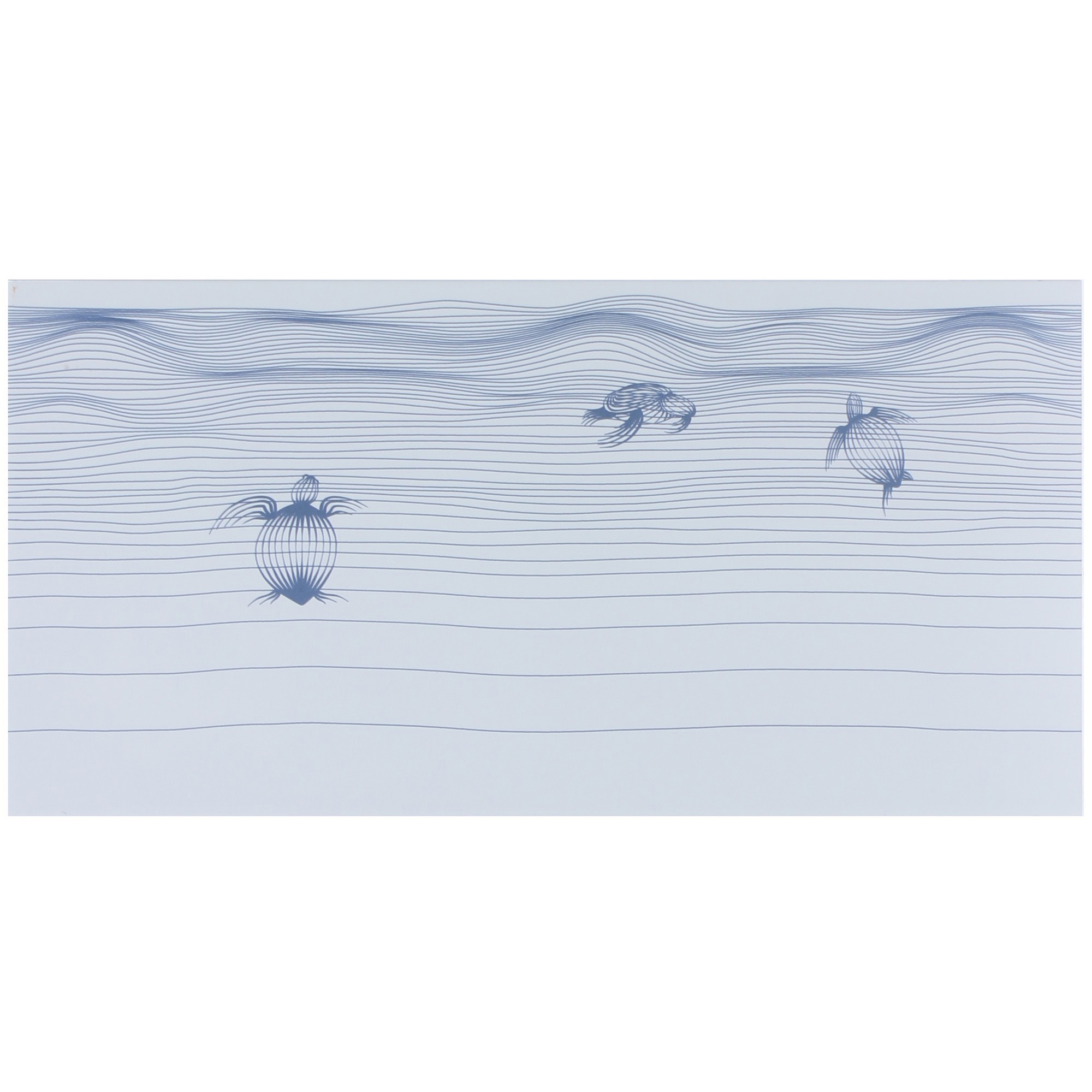 Изображение товара Декор Марис Черепашка 30x60 см для стен ванной и кухни белый глянцевый