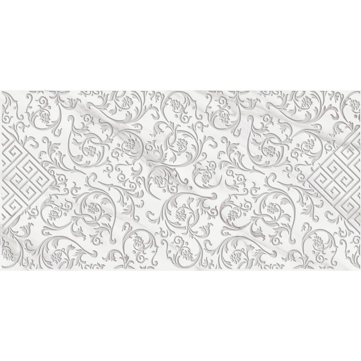 Изображение товара Декор Carrara Antika 25x50 см белый настенный мраморный стиль