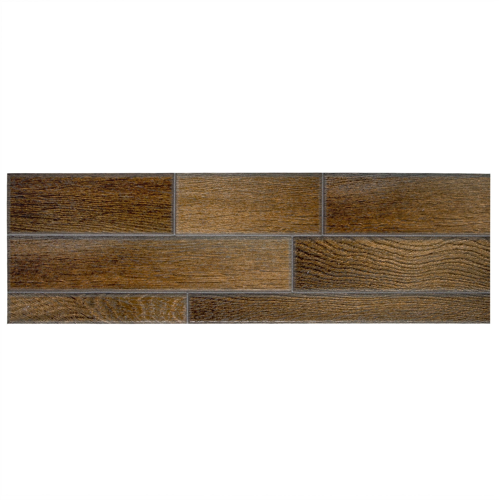 Изображение товара Универсальная керамогранитная плитка Dream 15х50 см коричневая для пола и стен