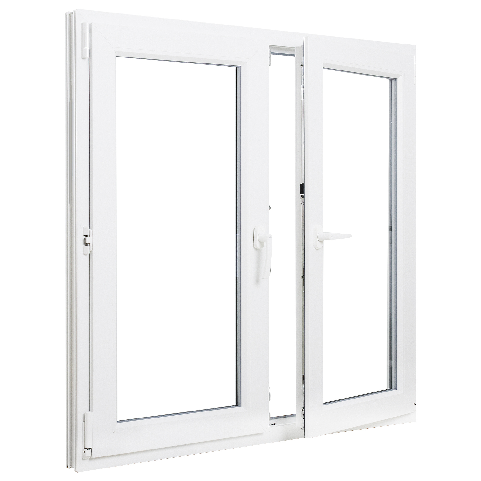 Изображение товара Окно ПВХ двустворчатое 120х120 см поворотное левое/поворотно-откидное правое