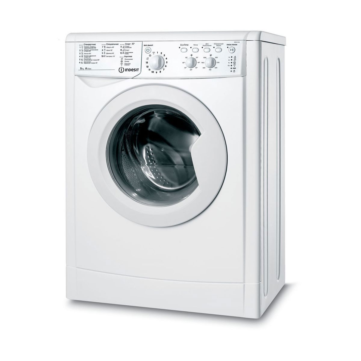 Изображение товара Стиральная машина INDESIT IWSC 5105 CIS 5 кг белая свободная установка