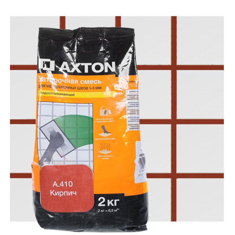 Изображение товара Затирка цементная Axton А.410 2 кг цвет кирпич