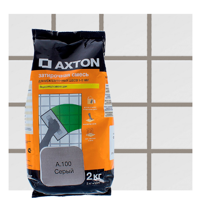 Изображение товара Затирка цементная Axton А.100 2 кг цвет серый