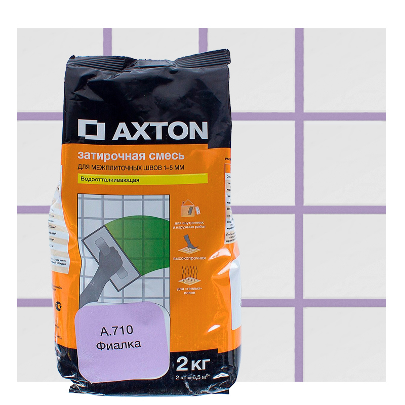 Изображение товара Затирка цементная Axton А.710 2 кг цвет фиалка