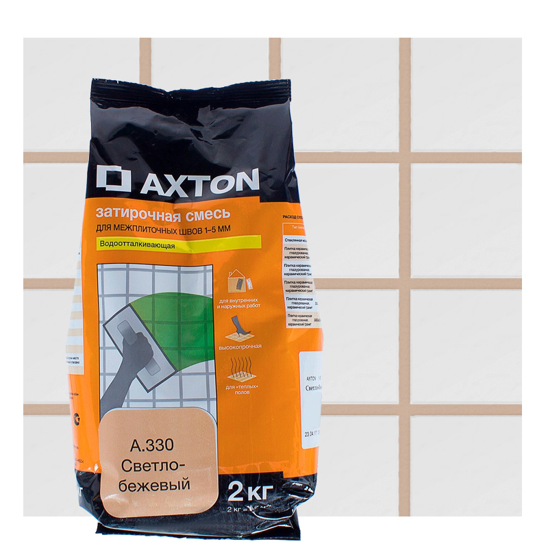 Изображение товара Затирка цементная Axton А.330 2 кг светло-бежевый