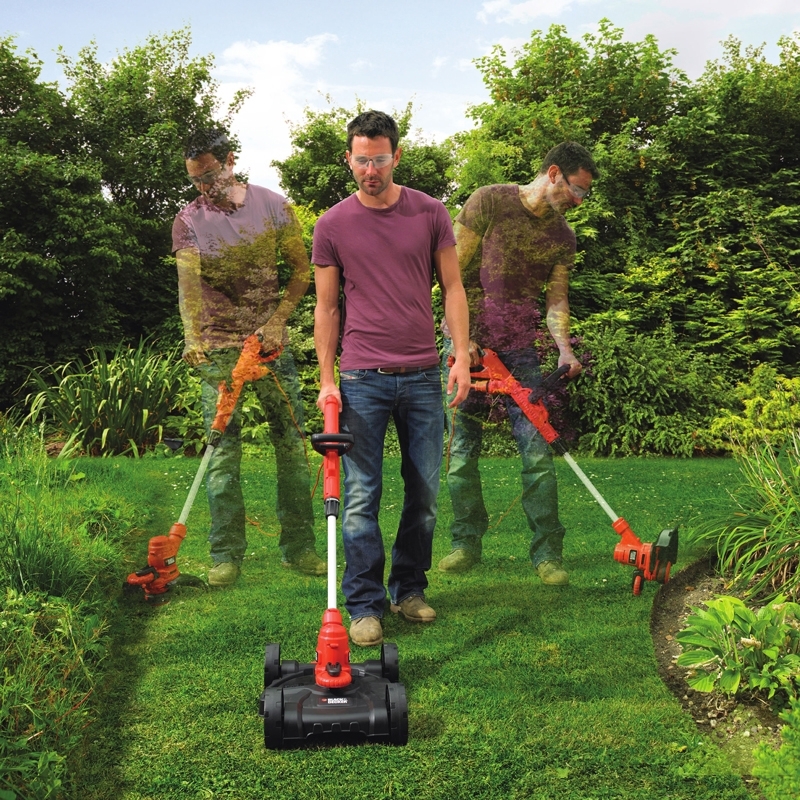 Изображение товара Электрический триммер BLACK + DECKER 550 Вт с колесной базой