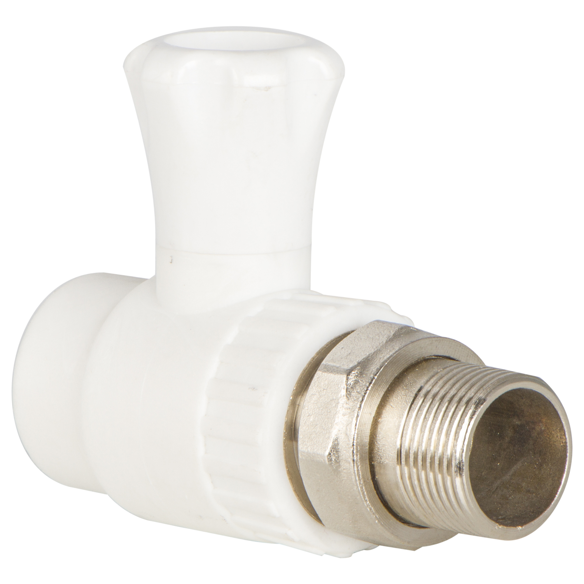 Изображение товара Кран для радиатора прямой 3/4 дюйма полипропилен Россия