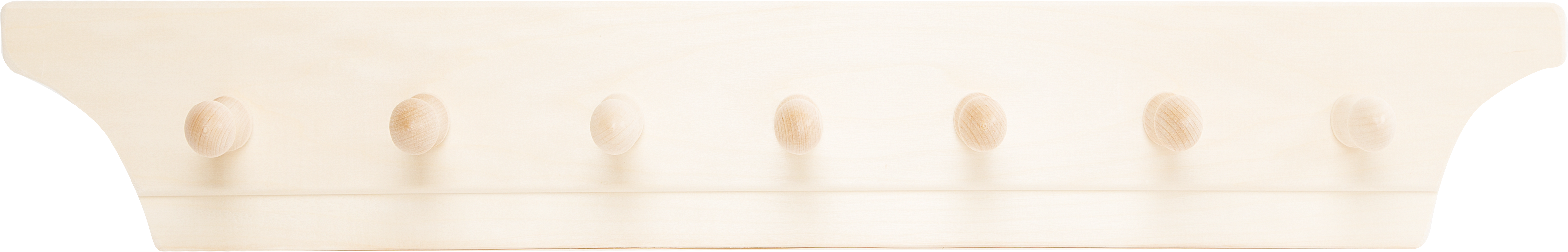 Изображение товара Планка для одежды 7 крючков липа для бани и сауны цвет дерево