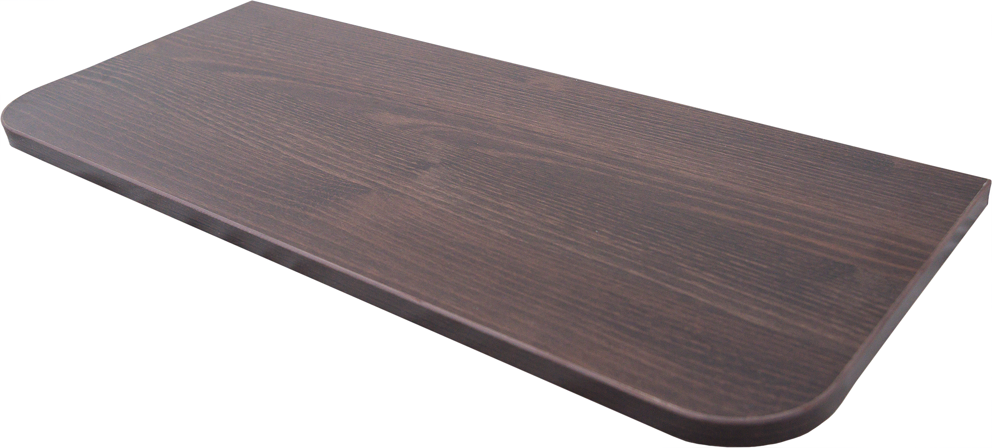 Изображение товара Настенная угловая полка 60x25 см из ЛДСП дуб термо тёмный