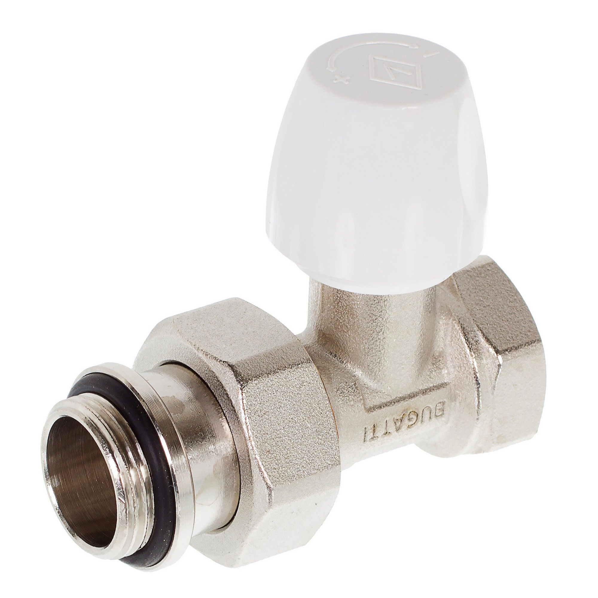 Изображение товара Клапан для радиатора прямой Bugatti 3/4 дюйма латунь Италия