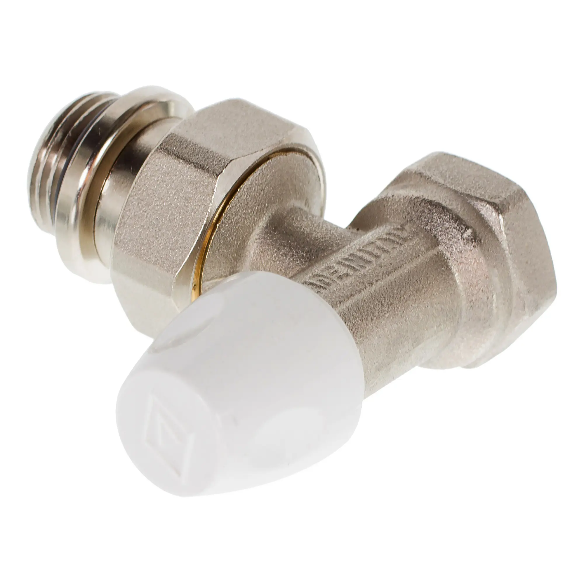 Клапан для радиатора запорный угловой Bugatti 1/2" латунь 8807P - 1