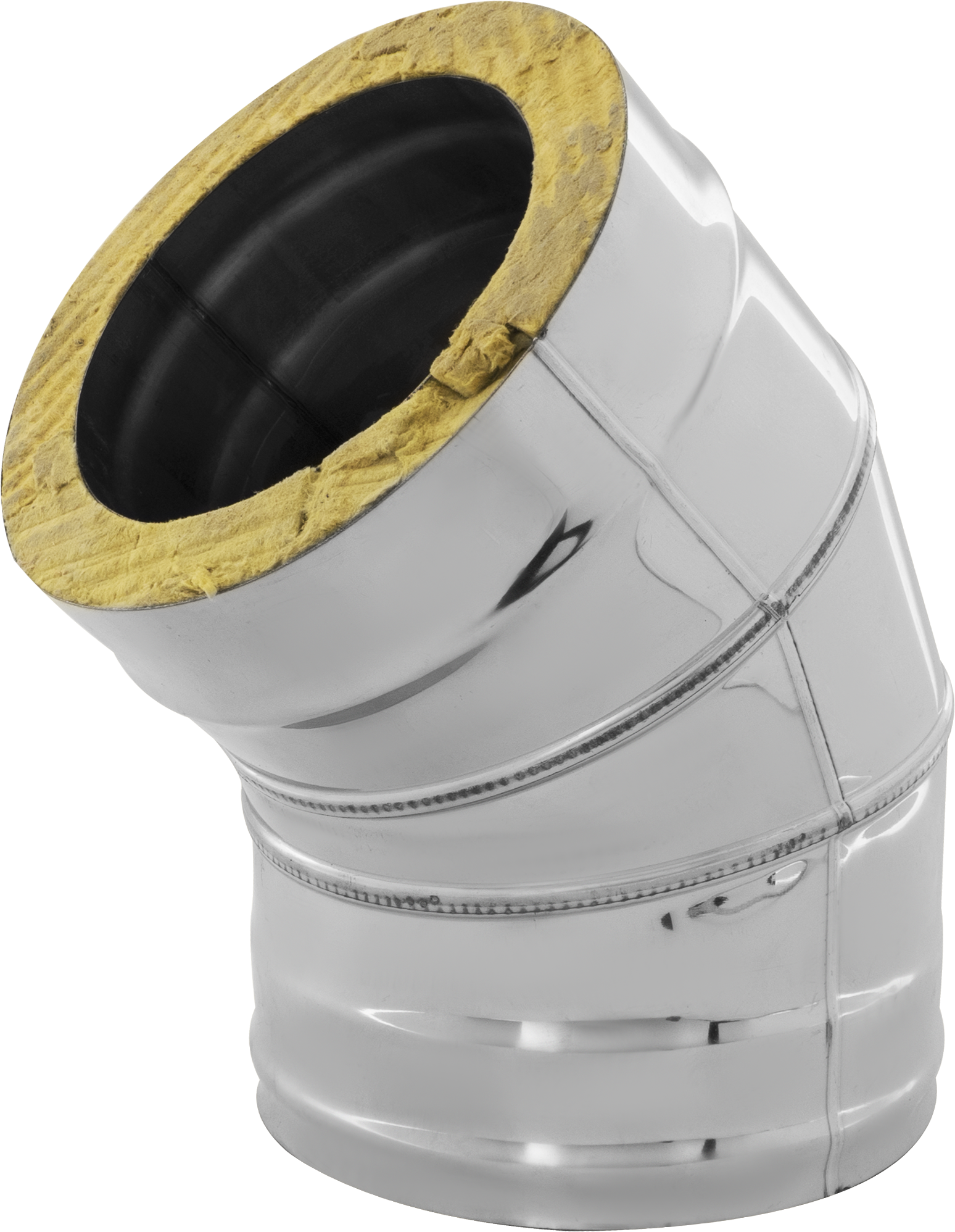 Изображение товара Сэндвич-колено Corax 135 430 для дымохода 150x210 мм