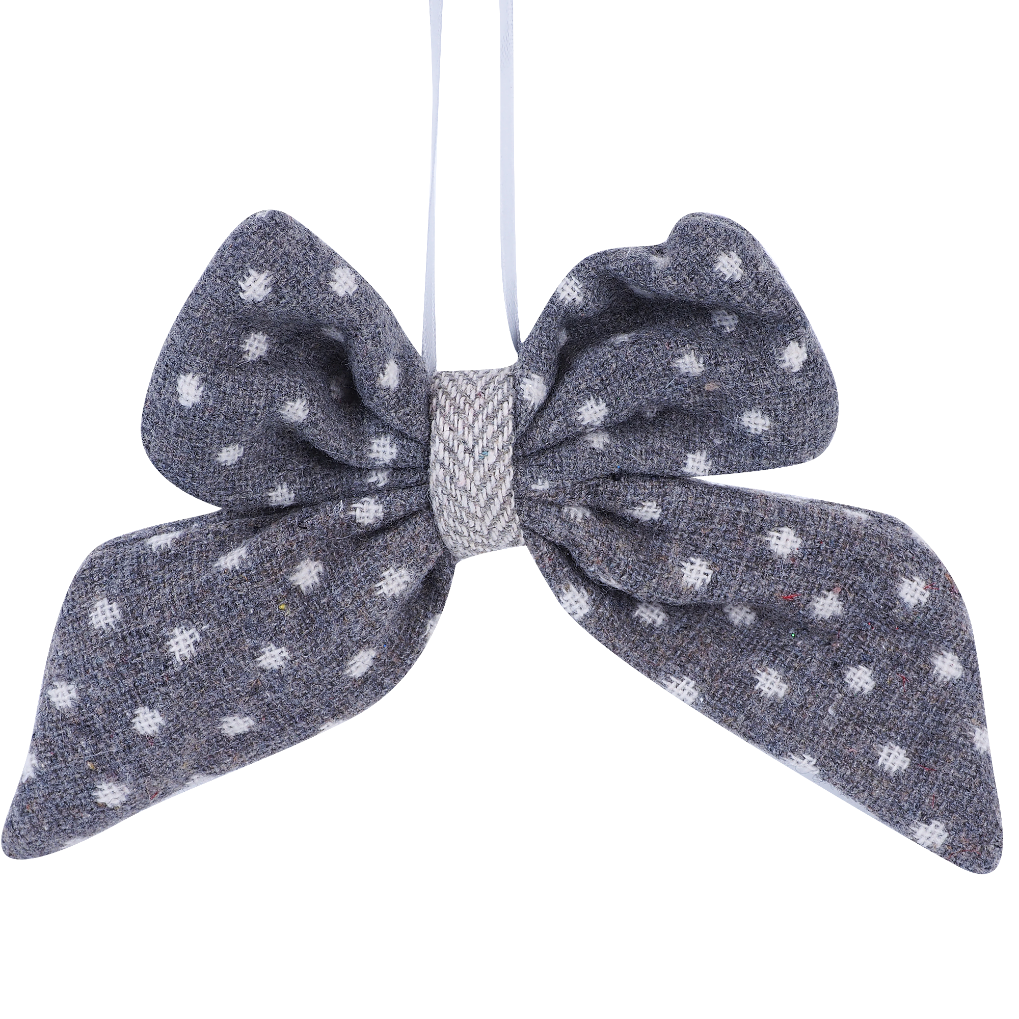 Изображение товара Ёлочное украшение «Бант серый маленький»