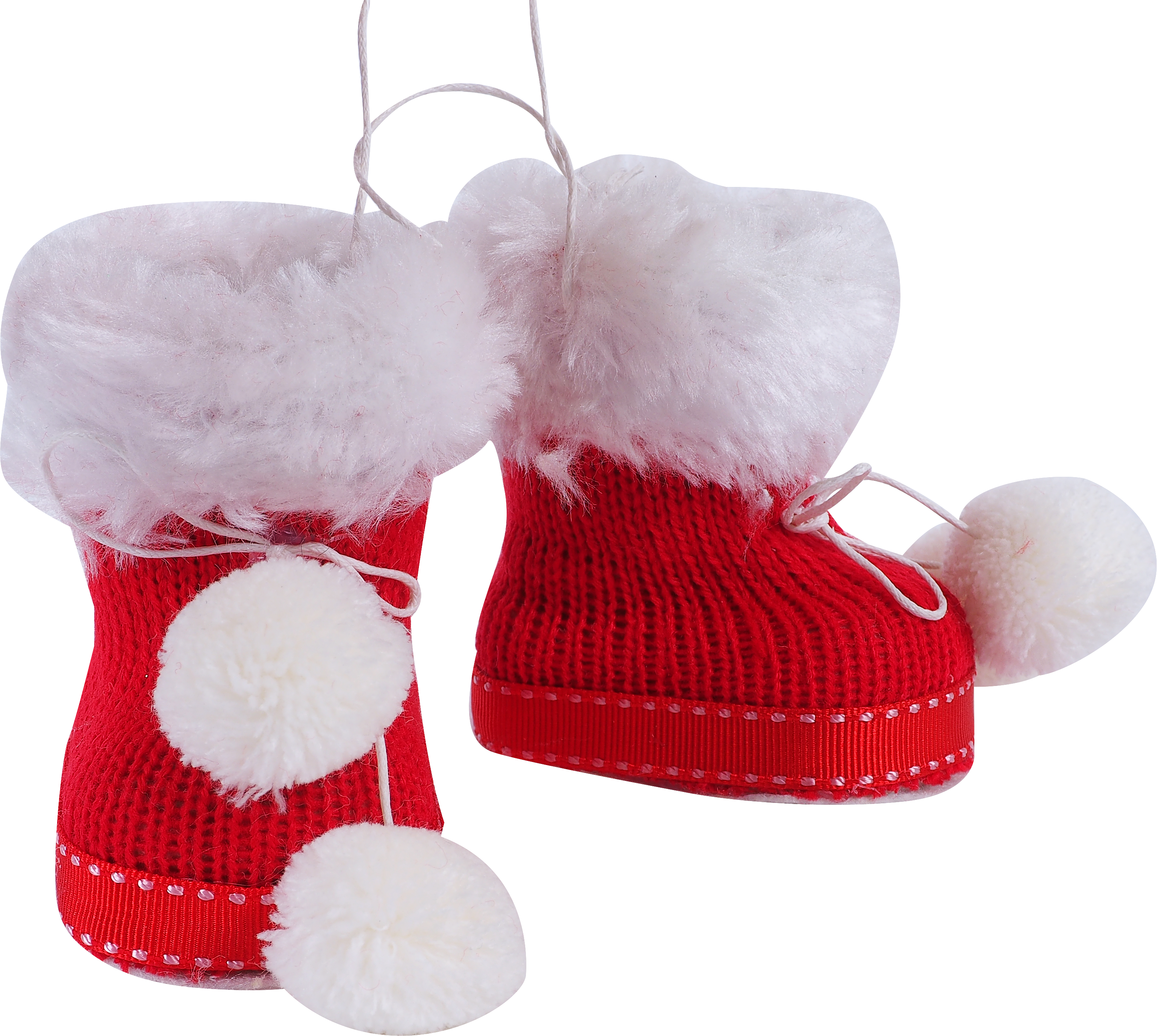 Изображение товара Ёлочное украшение "Сапожки" из дерева, набор 2 шт.