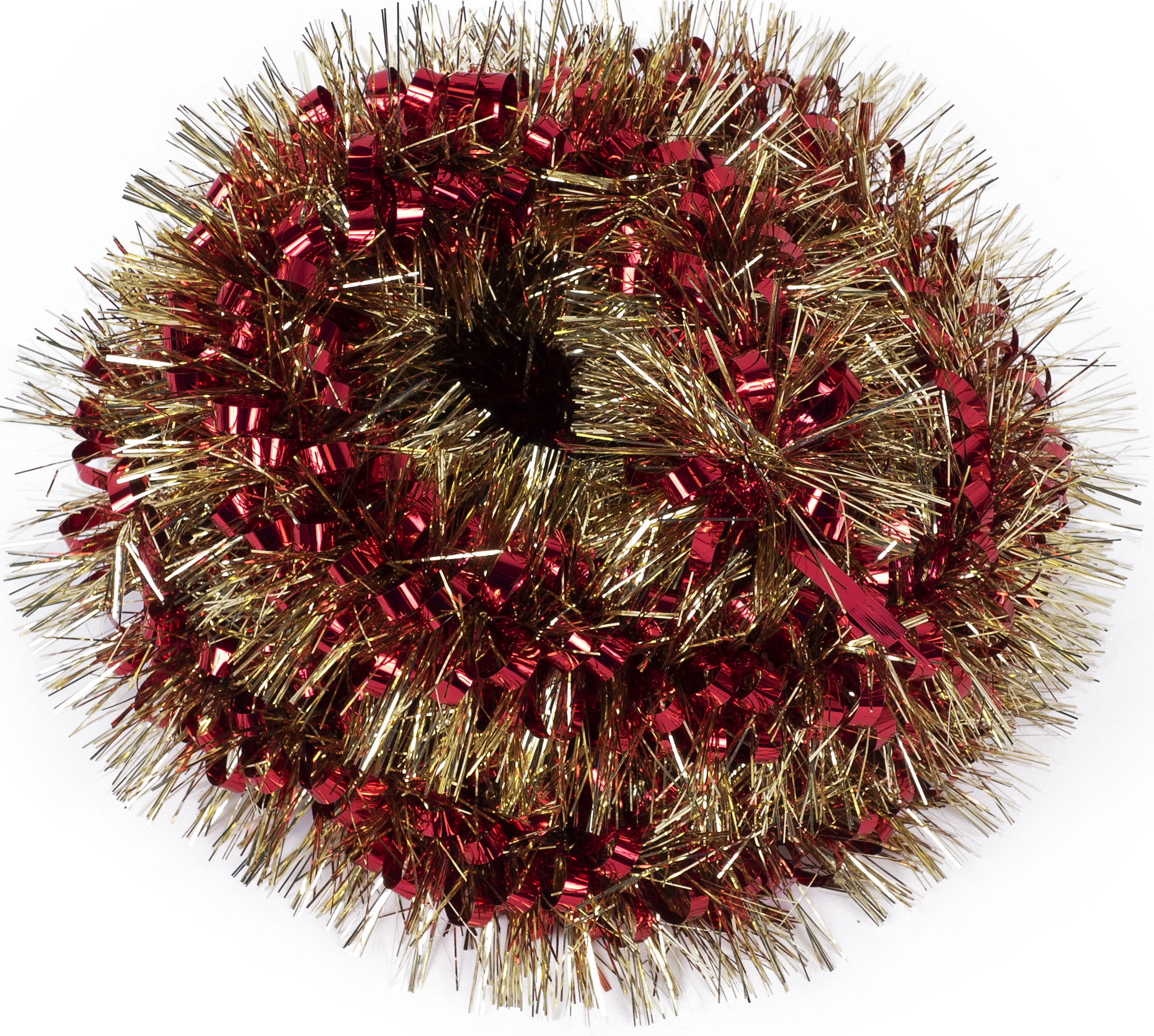 Изображение товара Гирлянда двойная атласная красно-золотая 200 см для новогоднего украшения