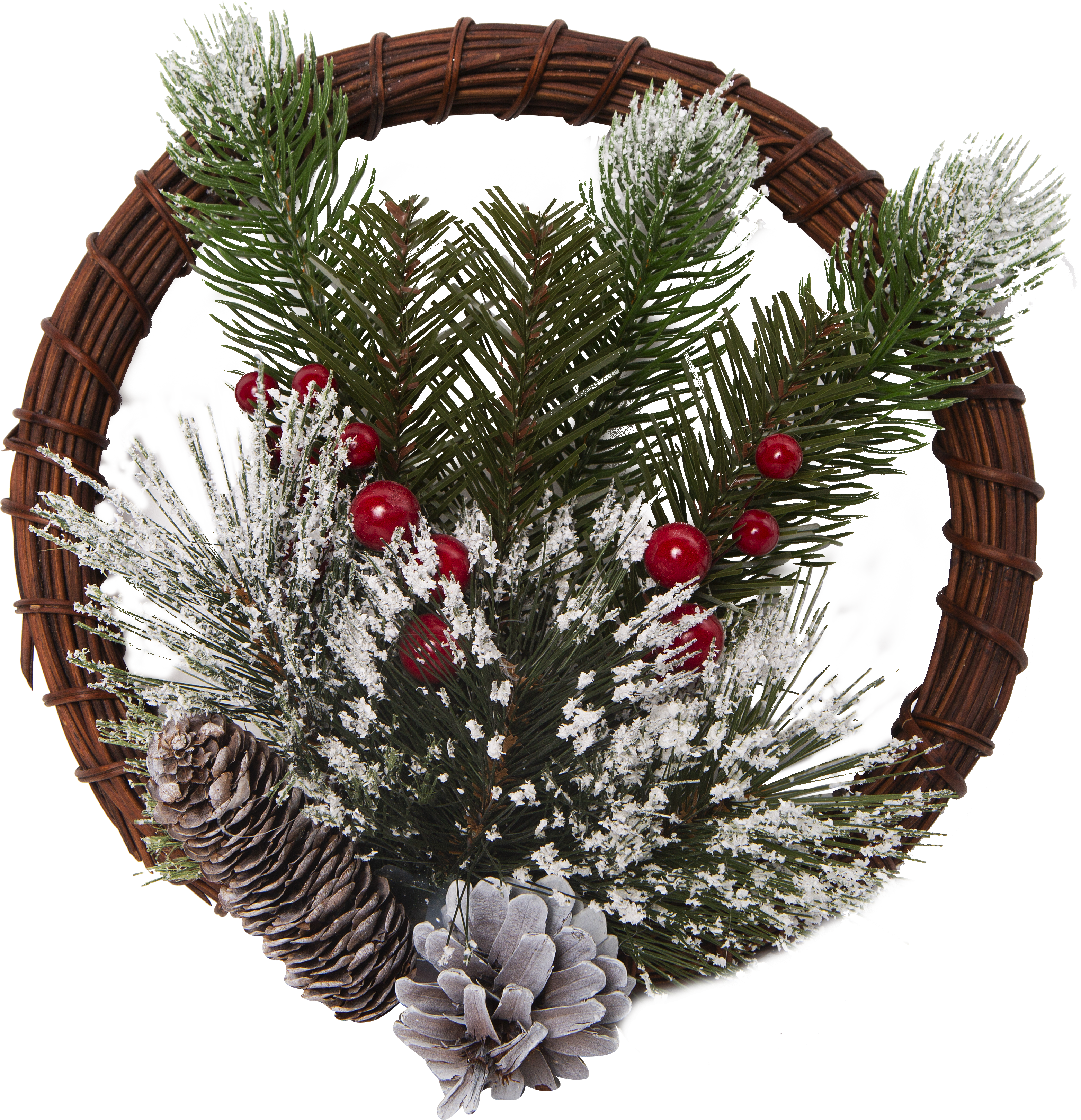Изображение товара Украшение-венок ФЗЛ 25 см для новогоднего интерьера и украшения фасада