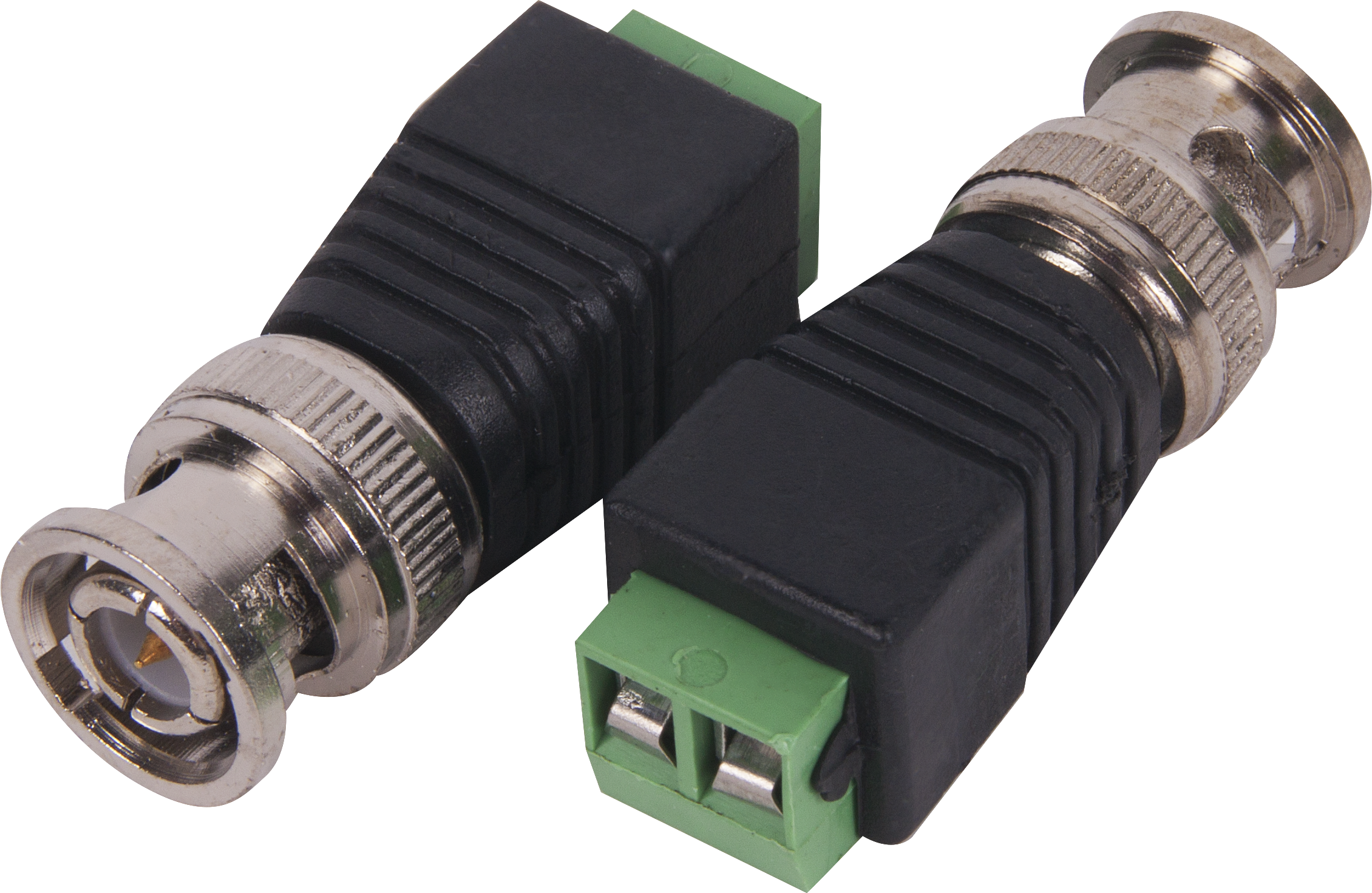 Изображение товара Штекер BNC с клеммной колодкой 2 шт. черный для видеонаблюдения и видеорегистраторов