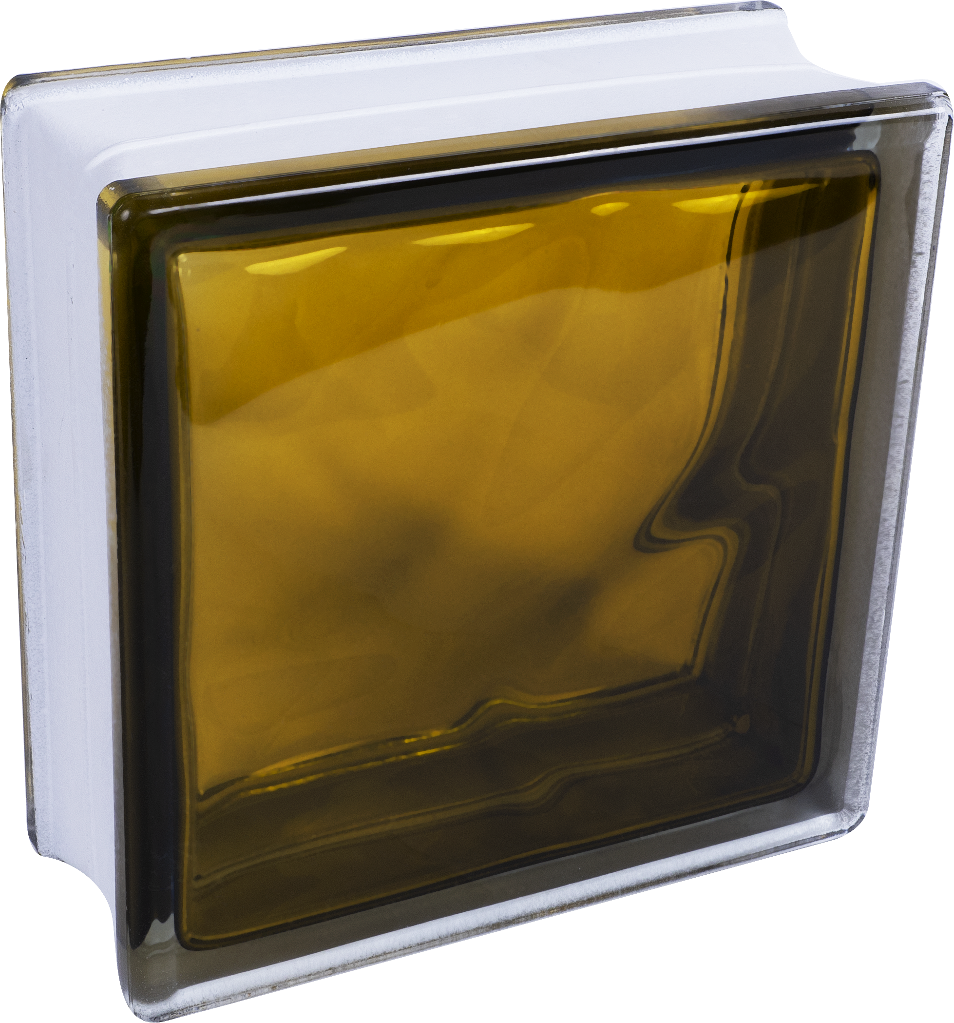 Изображение товара Стеклоблок VITRABLOCK Богема Волна ярко-бронзовый 19x19x8 см