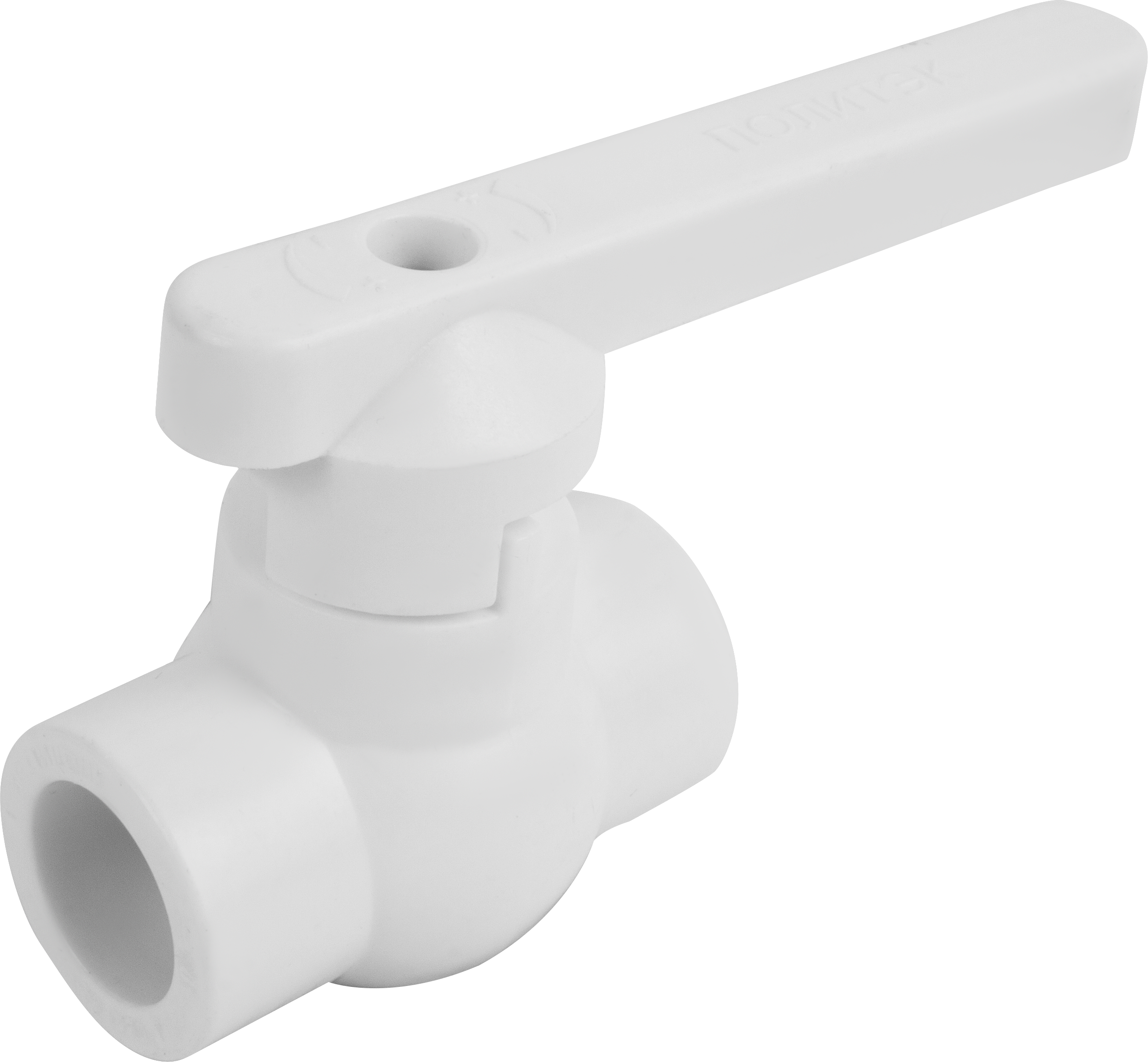 Изображение товара Кран шаровой прямой Политэк PN25 20 мм из полипропилена надежное водонесущие решение