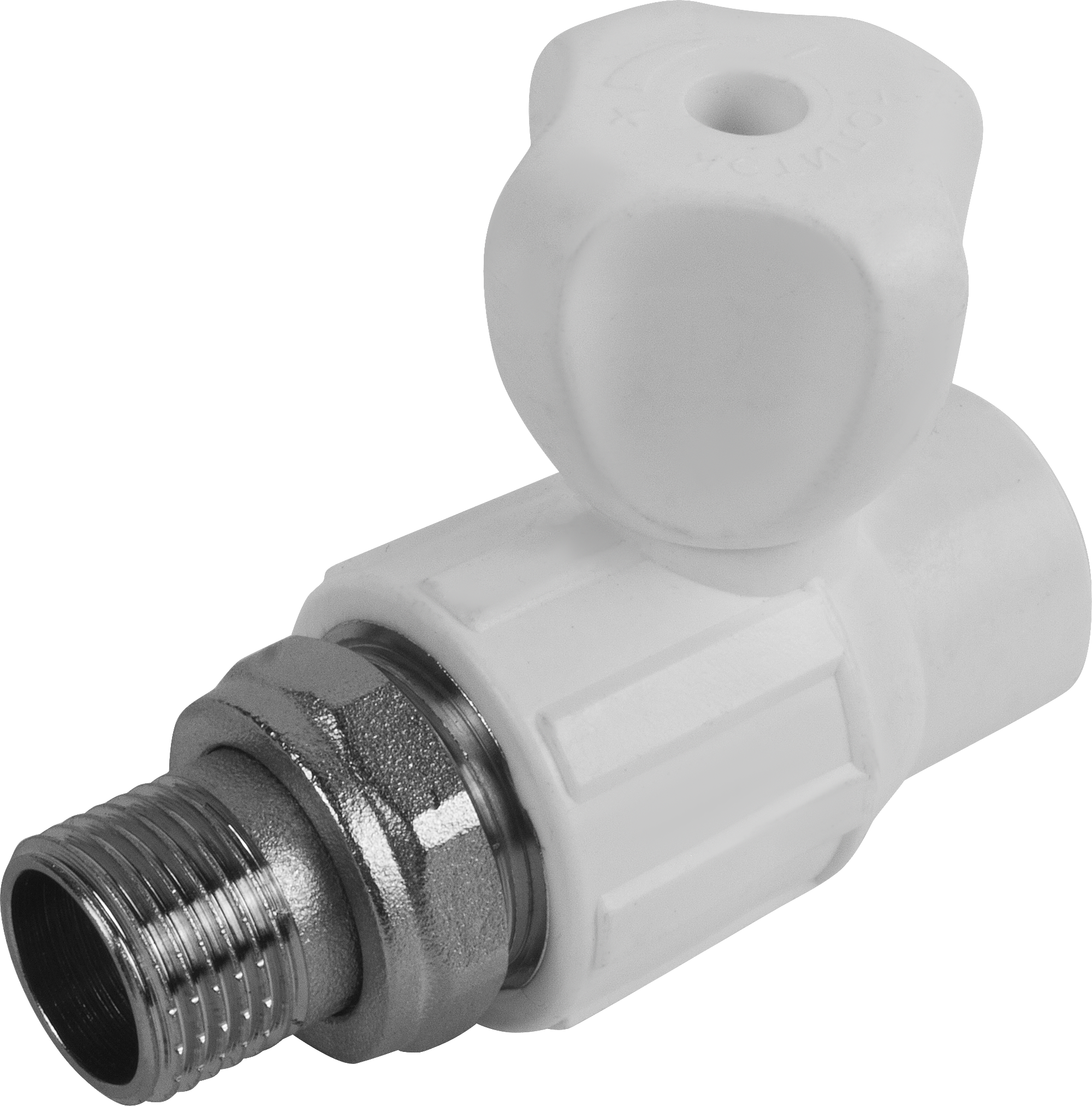 Изображение товара Кран для радиатора прямой 1/2 x 20 мм полипропилен надежное соединение для отопления