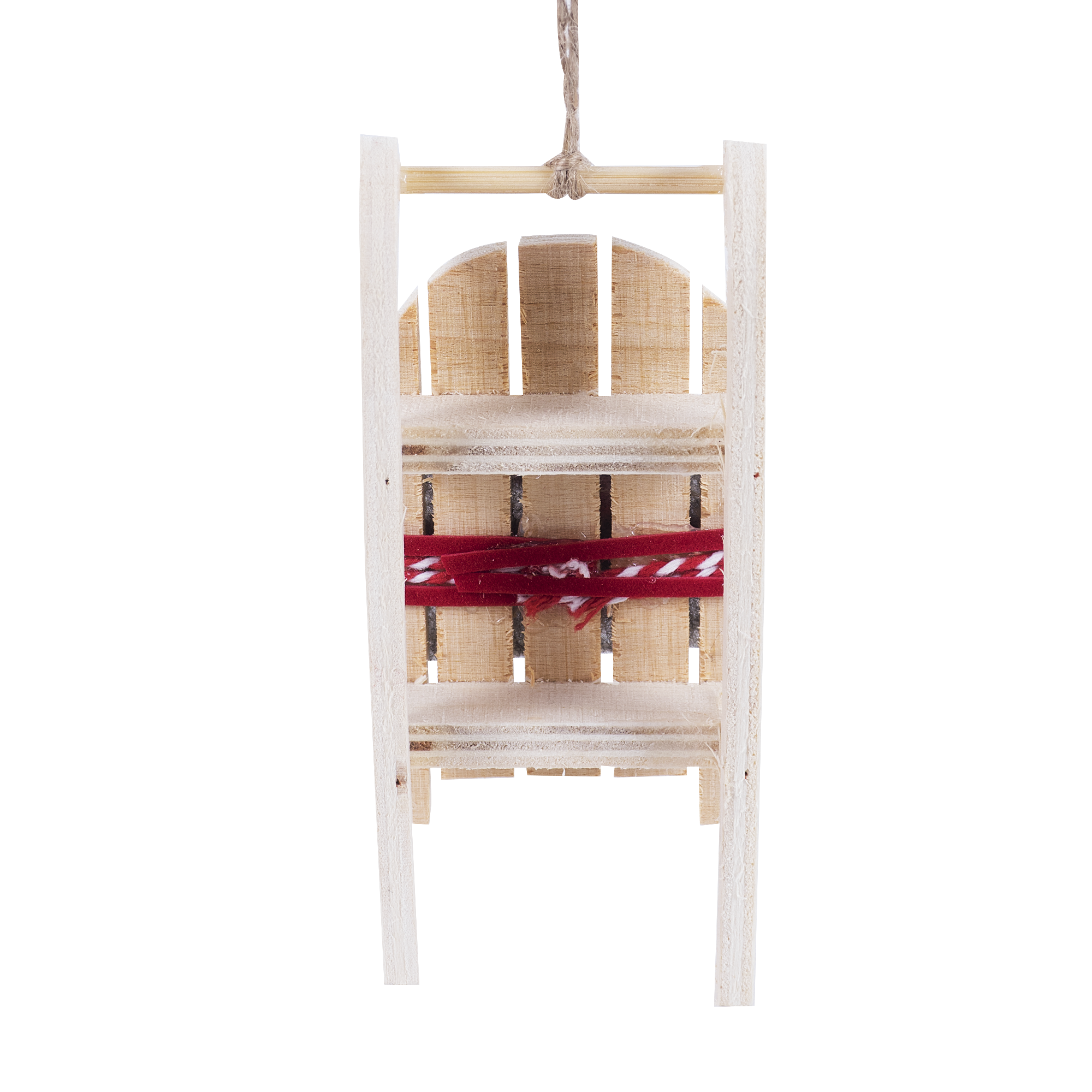 Изображение товара Ёлочное украшение «Сани серо-красные»