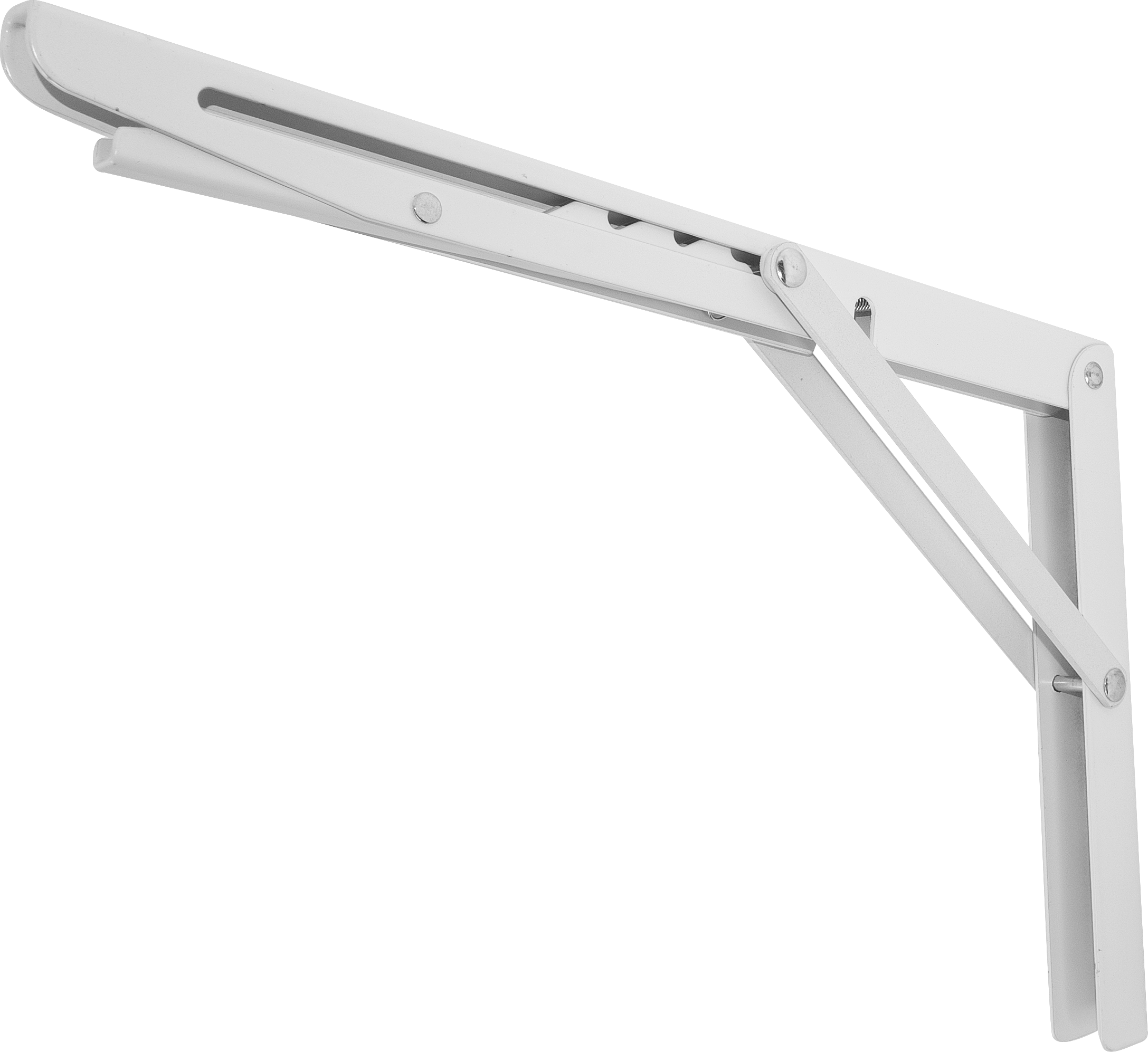 Изображение товара Кронштейн для полки Larvij складной 30x20 см белый металлический нагрузка до 30 кг