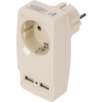 Изображение товара Разветвитель Эра SP-1e с 1 розеткой и 2 USB 2.1 А Изображение товара Разветвитель Эра SP-1e с 1 розеткой и 2 USB 2.1 А