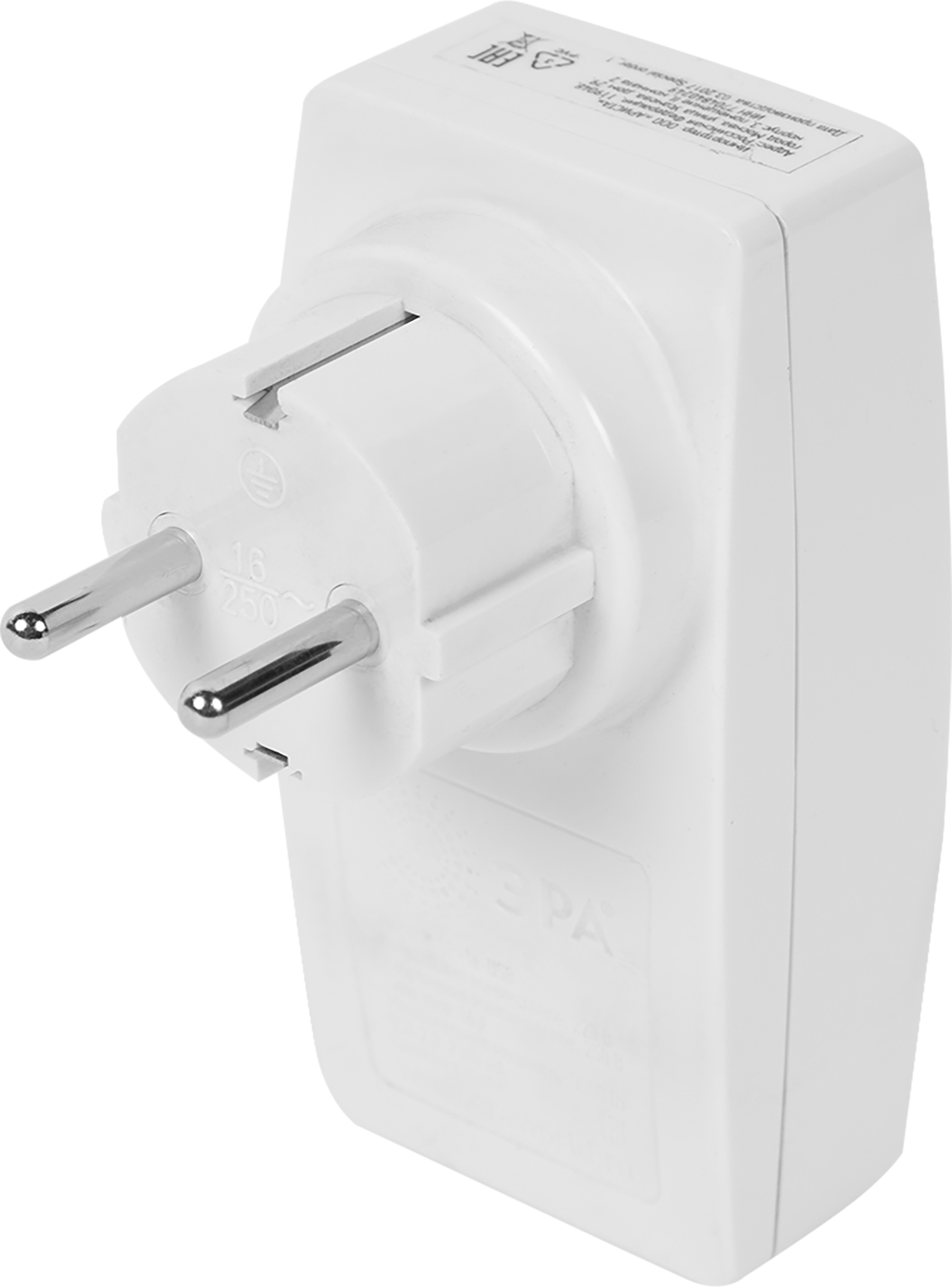 Разветвитель Эра SP-1e 1 розетка с заземлением 16 А 2 USB 2.1 А цвет белый - 2
