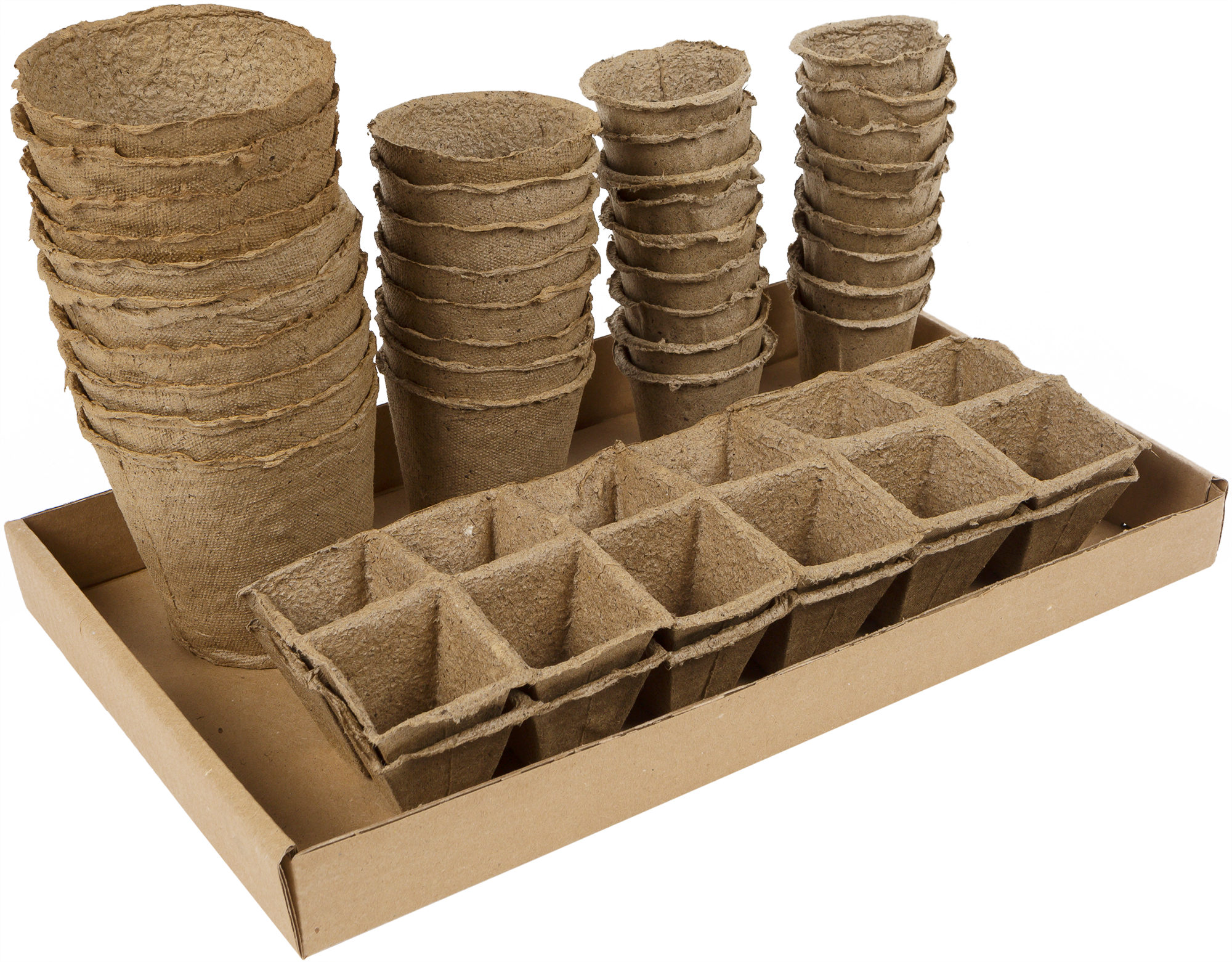 Изображение товара Набор торфяных горшков Большой урожай, 60 шт.