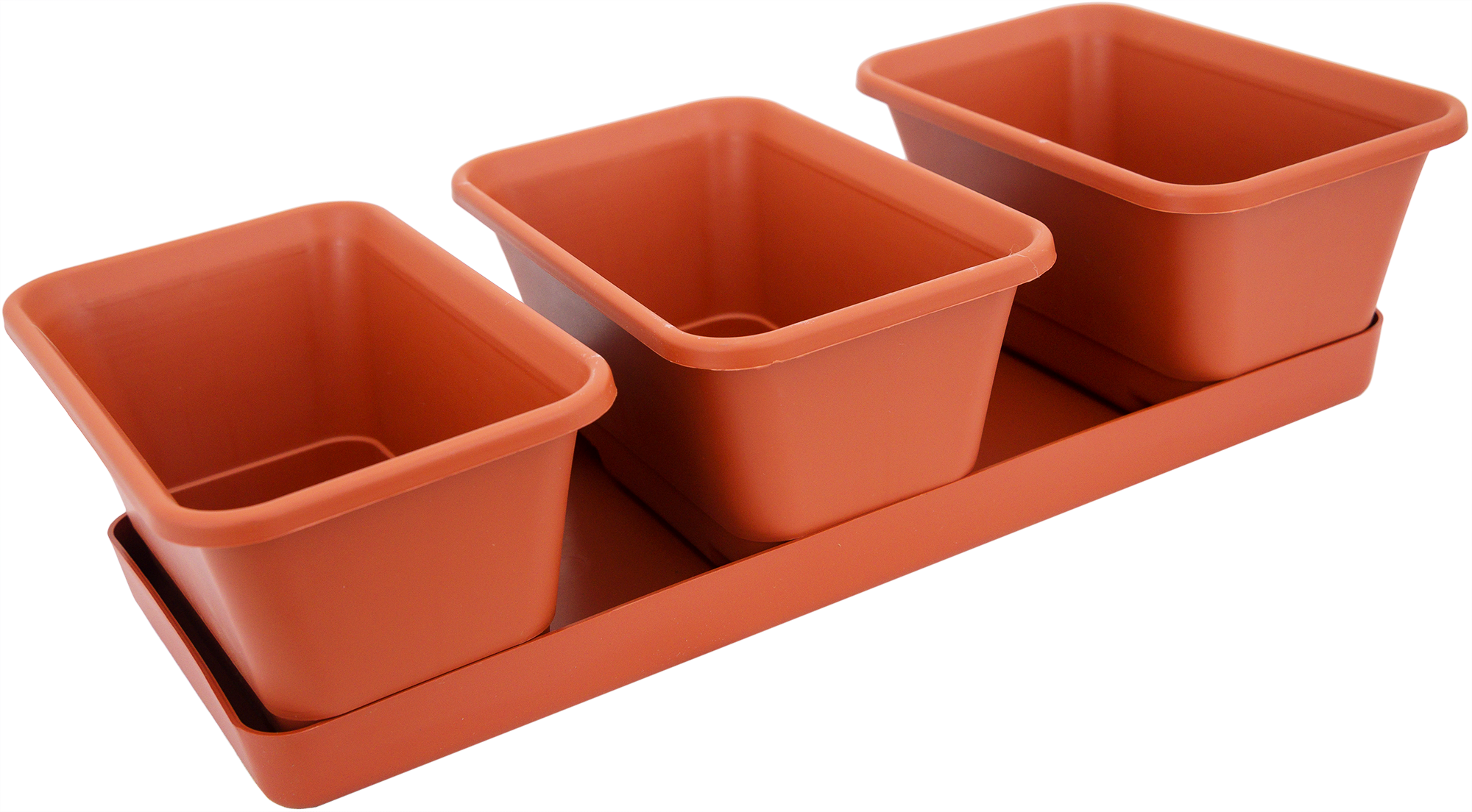 Изображение товара Набор горшков для рассады Минисад 3 — 3 шт., поддон, дренаж, 800 мл each