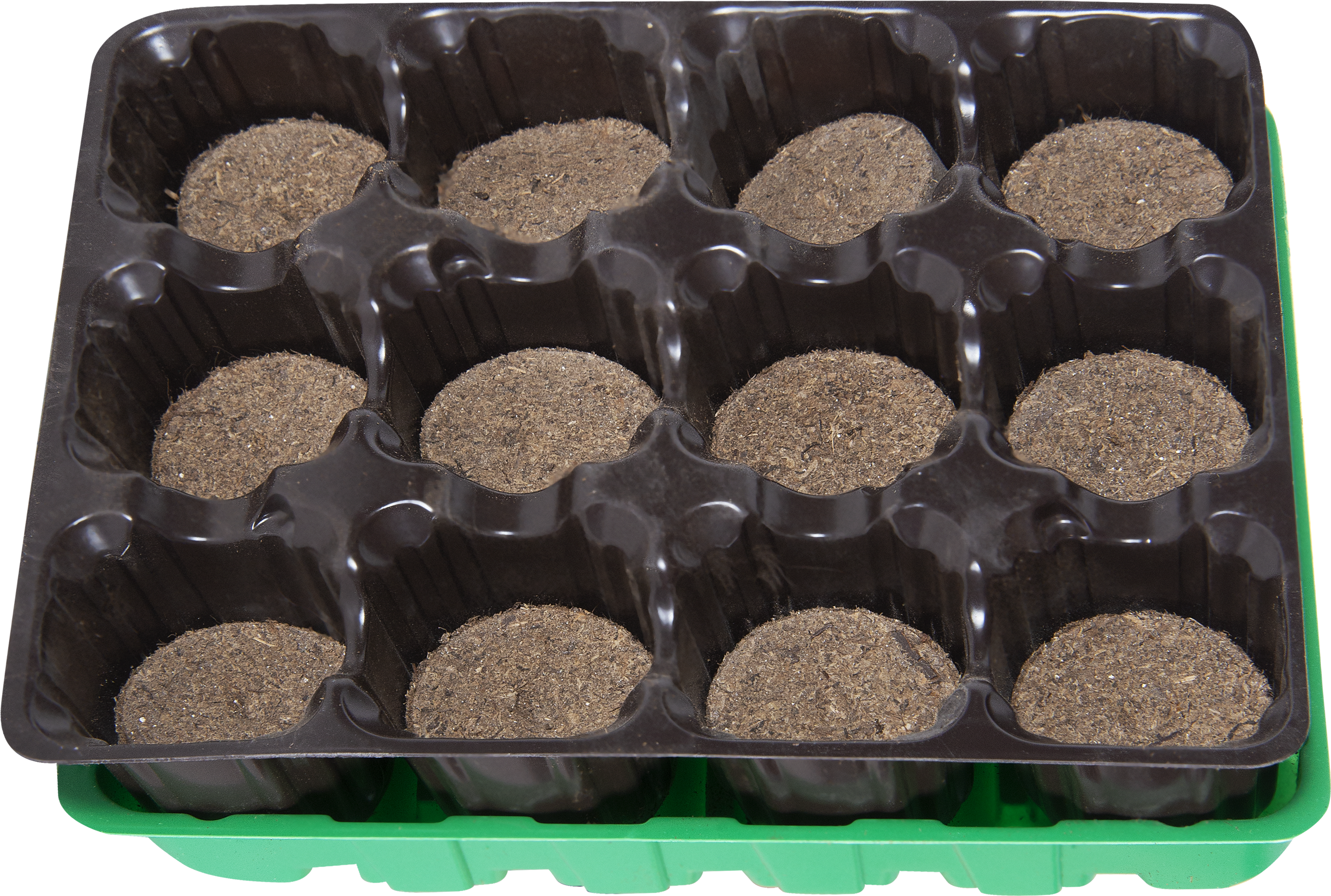 Изображение товара Набор для рассады с торфяными таблетками 12 ячеек поддон дренаж