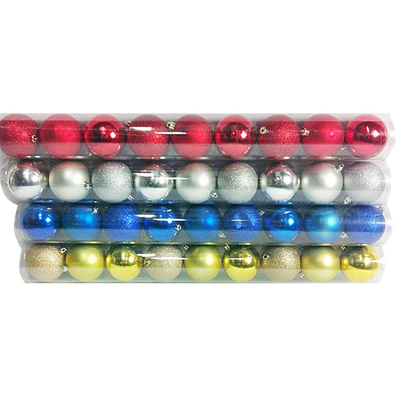 Изображение товара Набор ёлочных шаров 8 см разноцветные для новогоднего декора
