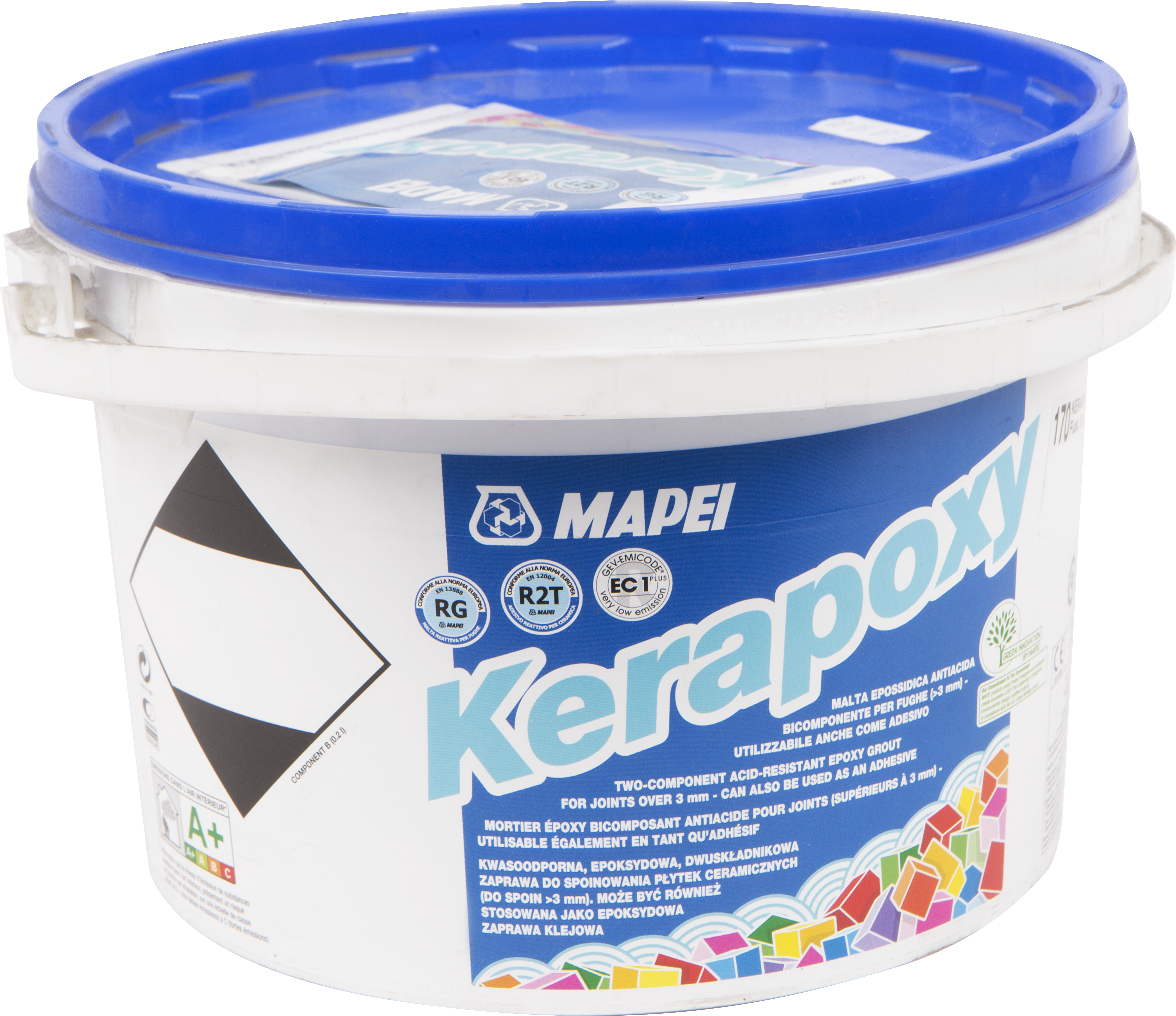 Изображение товара Эпоксидная затирка Mapei Kerapoxy 170 голубой цвет 2 кг для плитки и мозаики