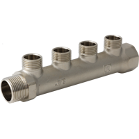 Изображение товара Коллектор с наружной резьбой Valtec на 4 выхода 3/4"x1/2" VTc.500.N.0504 Изображение товара Коллектор с наружной резьбой Valtec на 4 выхода 3/4"x1/2" VTc.500.N.0504