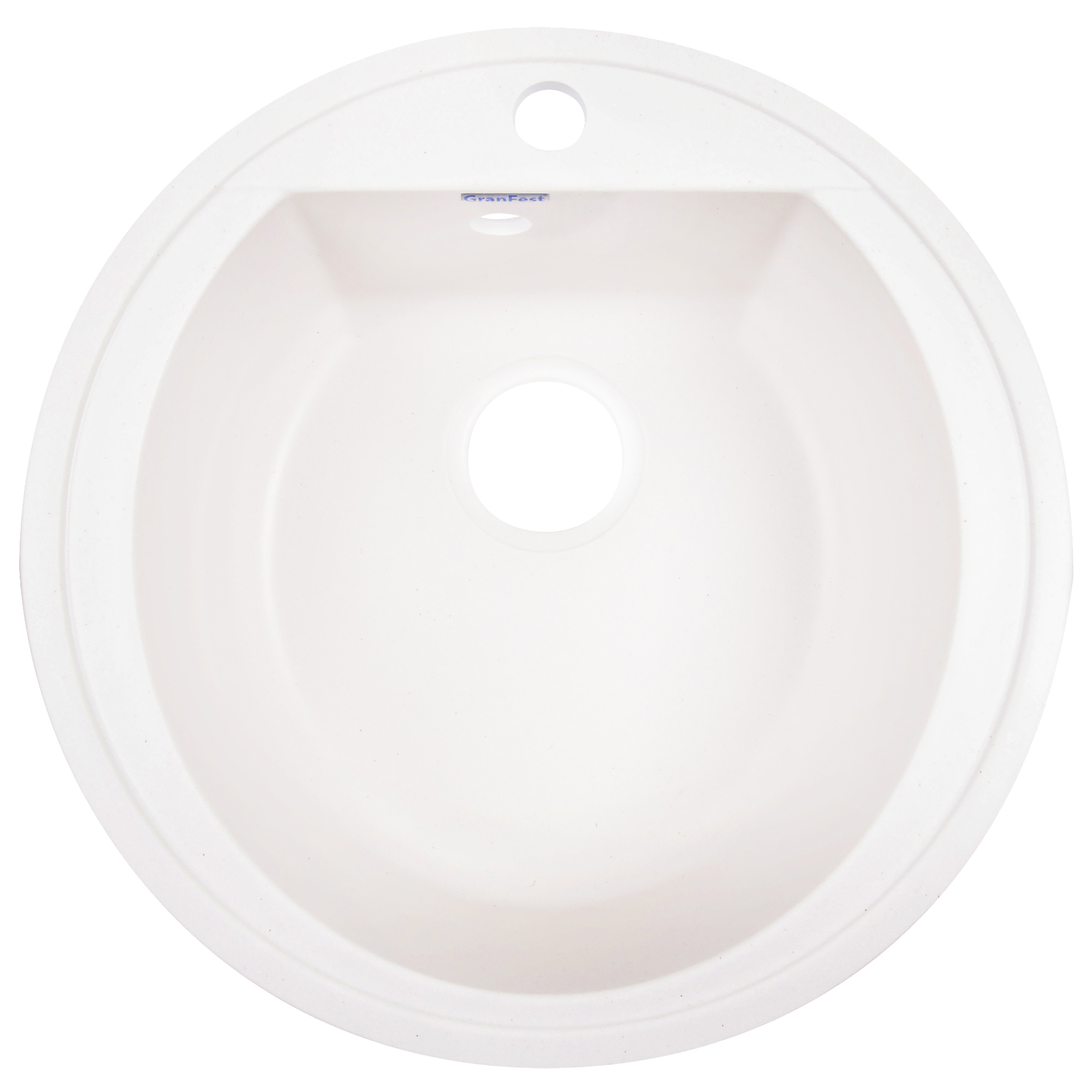 Изображение товара Мойка для кухни врезная Granfest Rondo GF-R 50x50 см мрамор белая